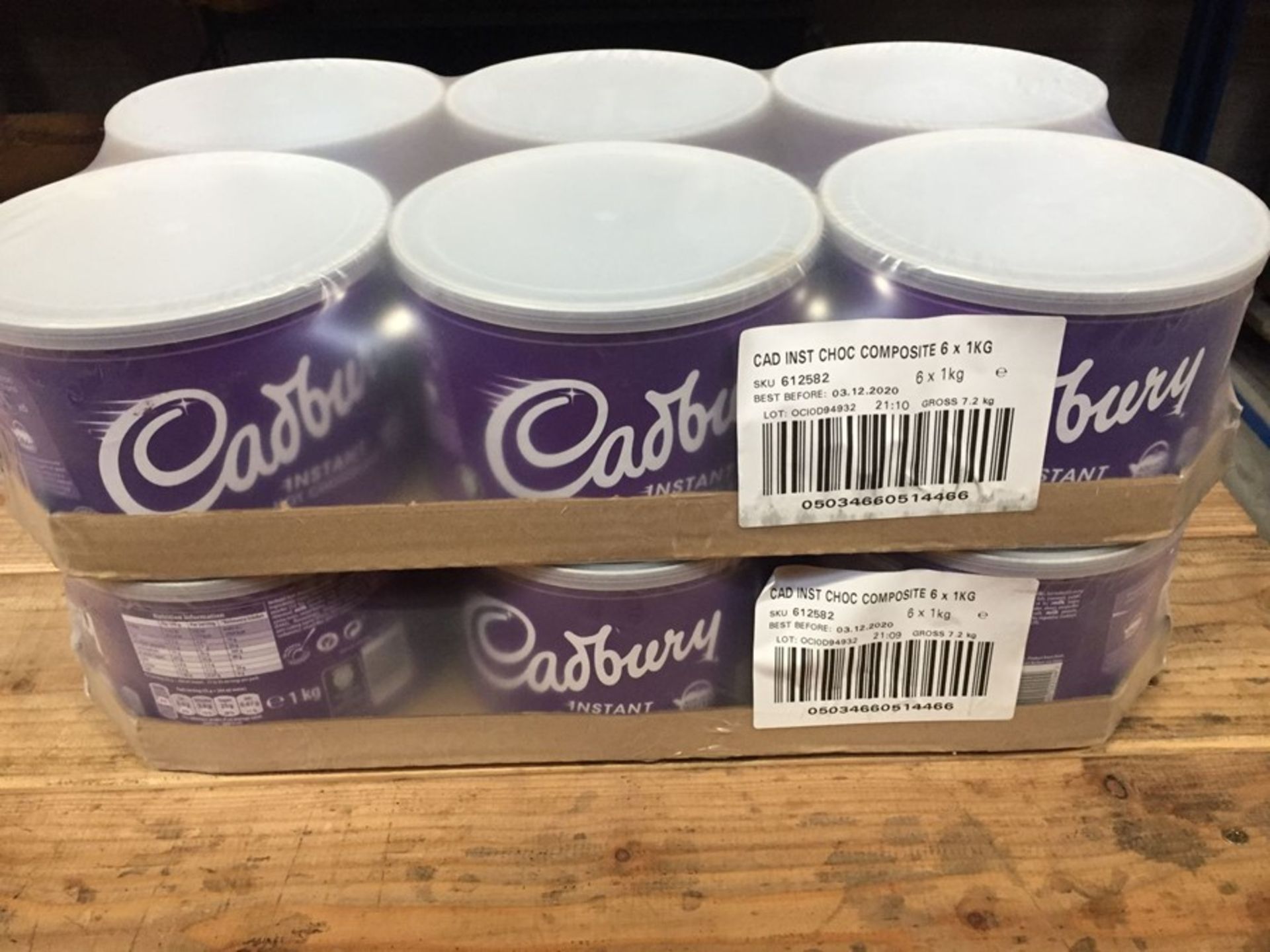 1 LOT TO CONTAIN 2 X MULTI PACKS OF CADBURY INSTANT HOT CHOCOLATE TINS, EACH PACK HAS 6 X 1KG