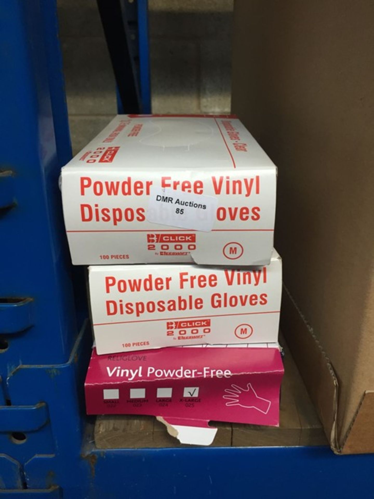 1 LOT TO CONTAIN 3 X BOXES OF VINYL POWDER FREE DISPOSABLE GLOVES IN MEDIUM AND XL - L3