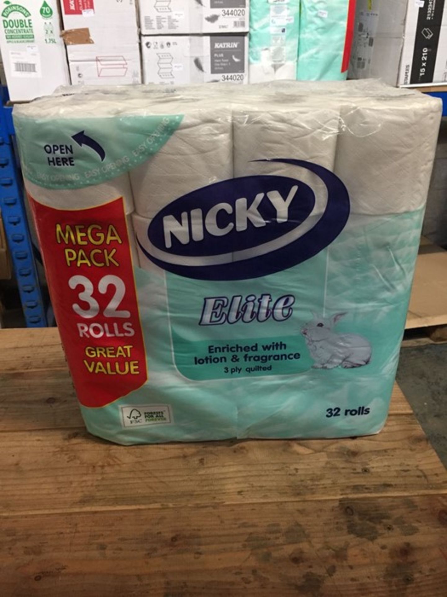 1 LOT TO CONTAIN A PACK OF 32 X NICKY ELITE TOILET ROLLS - L3