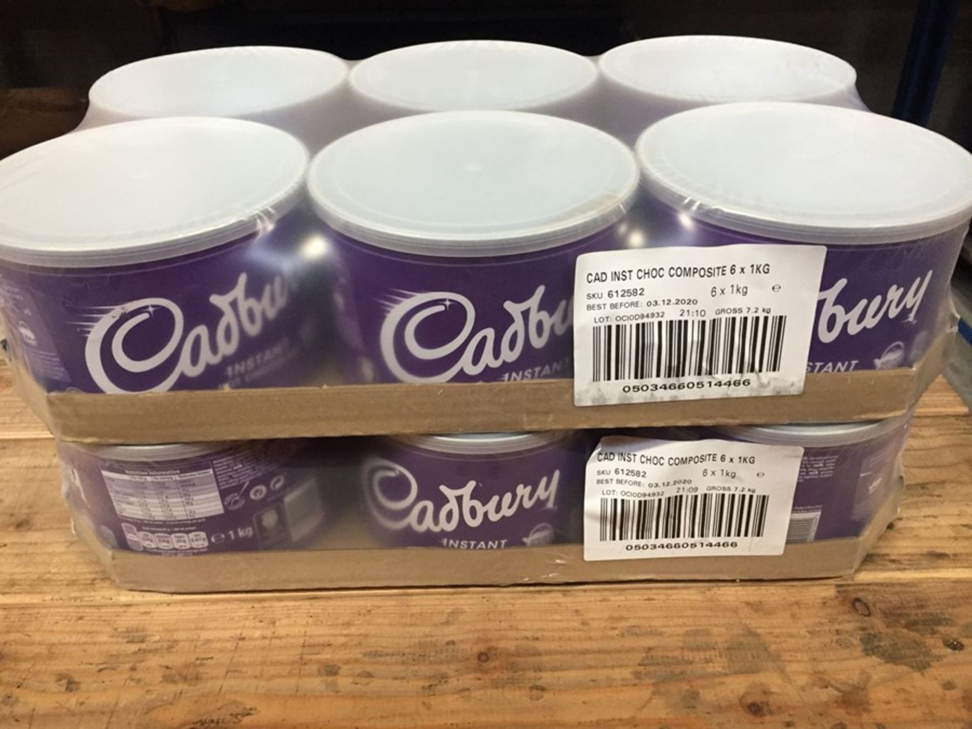 1 LOT TO CONTAIN 2 X MULTI PACKS OF CADBURY INSTANT HOT CHOCOLATE TINS, EACH PACK HAS 6 X 1KG