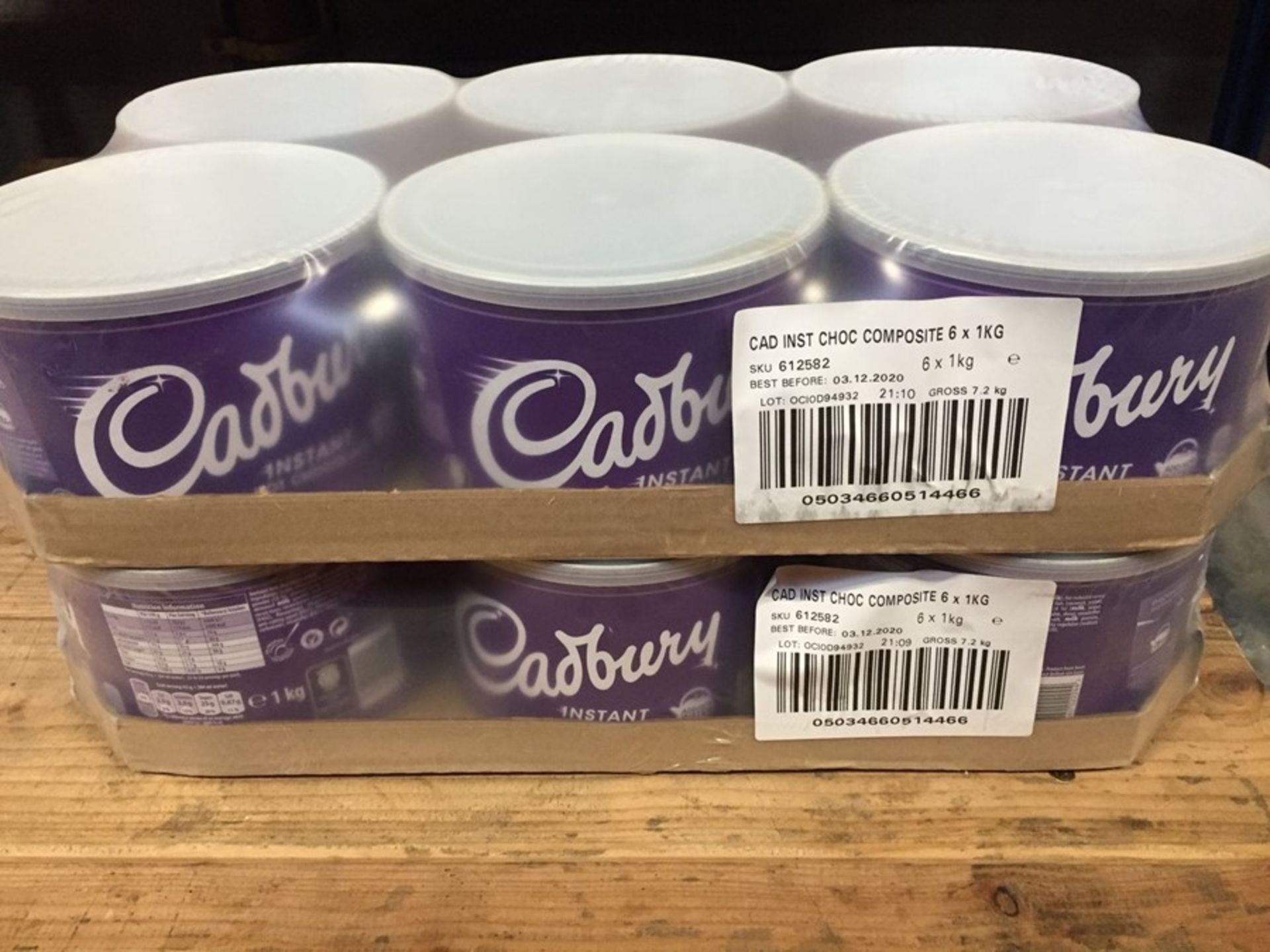 1 LOT TO CONTAIN 2 X MULTI PACKS OF CADBURY INSTANT HOT CHOCOLATE TINS, EACH PACK HAS 6 X 1KG