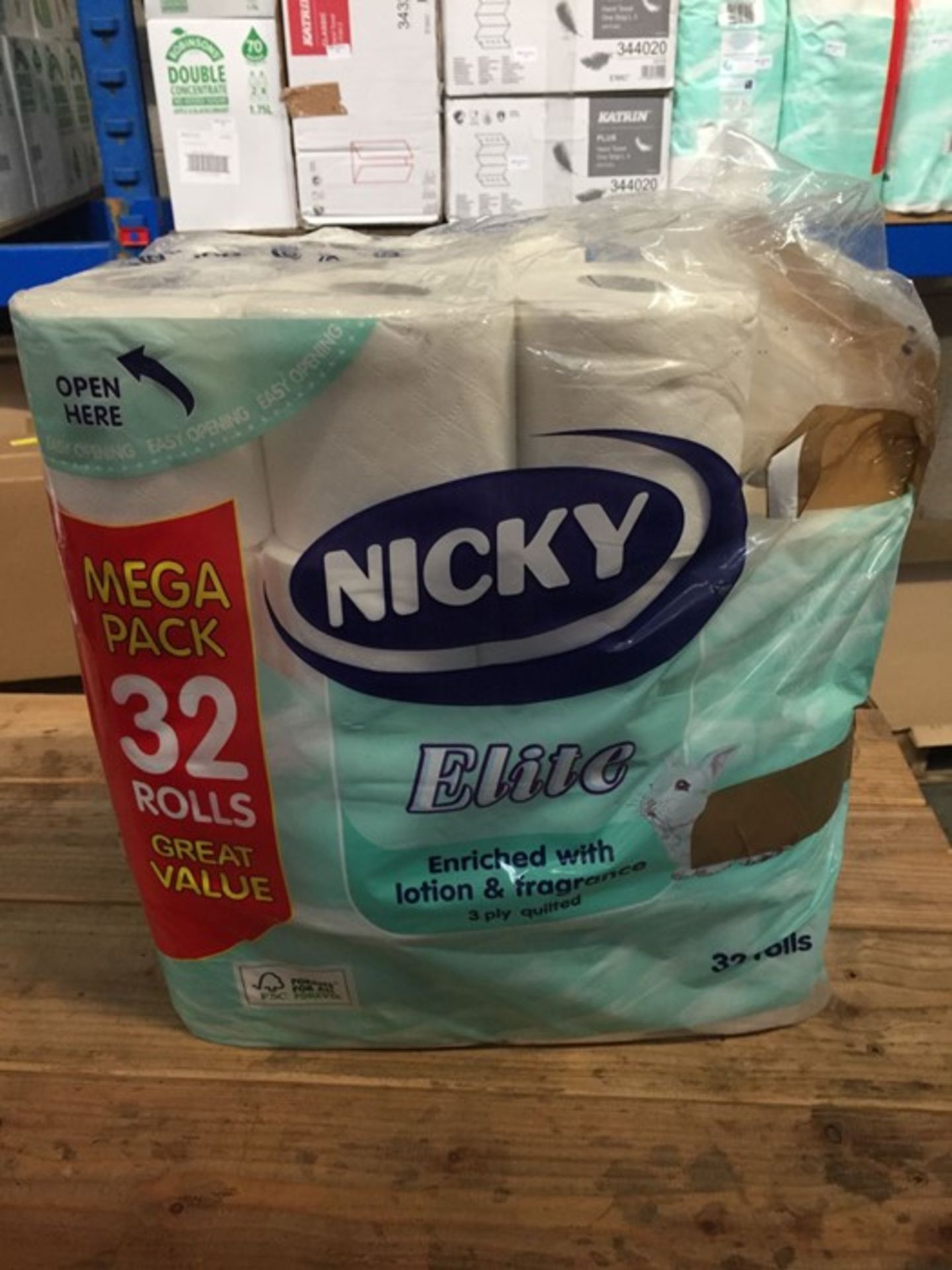 1 LOT TO CONTAIN A PACK OF 30 X NICKY ELITE TOILET ROLLS - L3