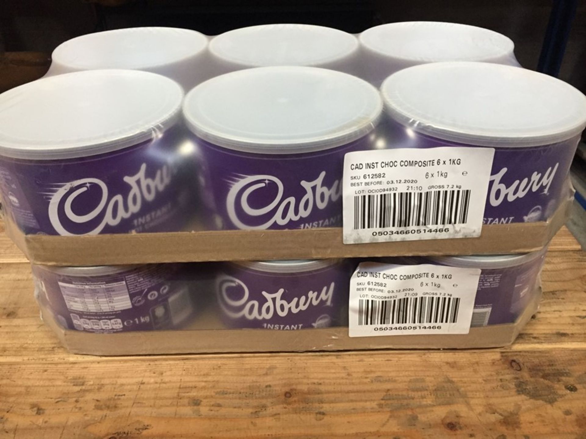 1 LOT TO CONTAIN 2 X MULTI PACKS OF CADBURY INSTANT HOT CHOCOLATE TINS, EACH PACK HAS 6 X 1KG