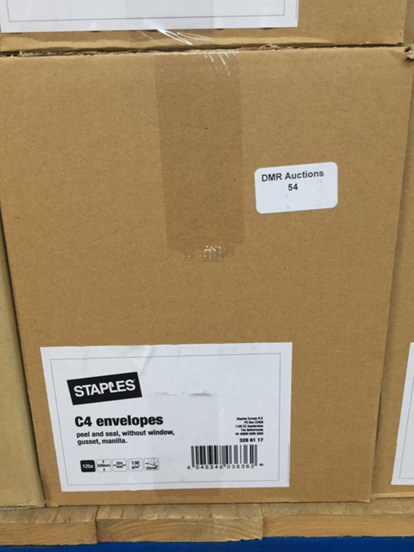 1 LOT TO CONTAIN A BOX OF STAPLES C4 ENVELOPES IN MANILLA WITHOUT WINDOW - L3