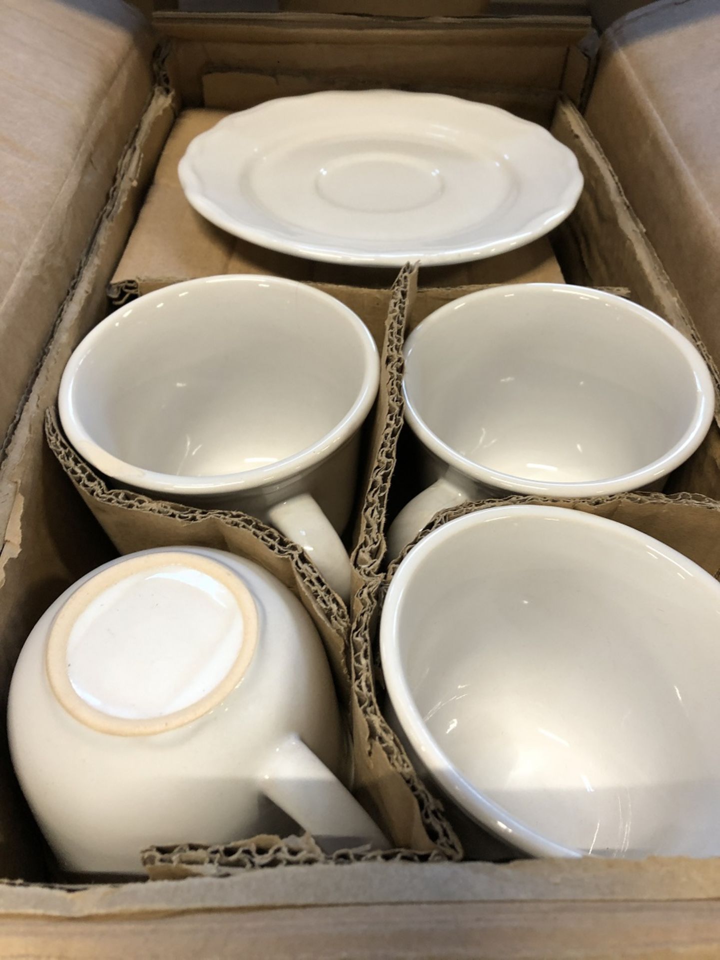 SET OF 4 CUPS AND SAUCERS SOURCED FROM LA REDOUTE (IMAGES ARE FOR ILLUSTRATION PURPOSES ONLY - WE DO
