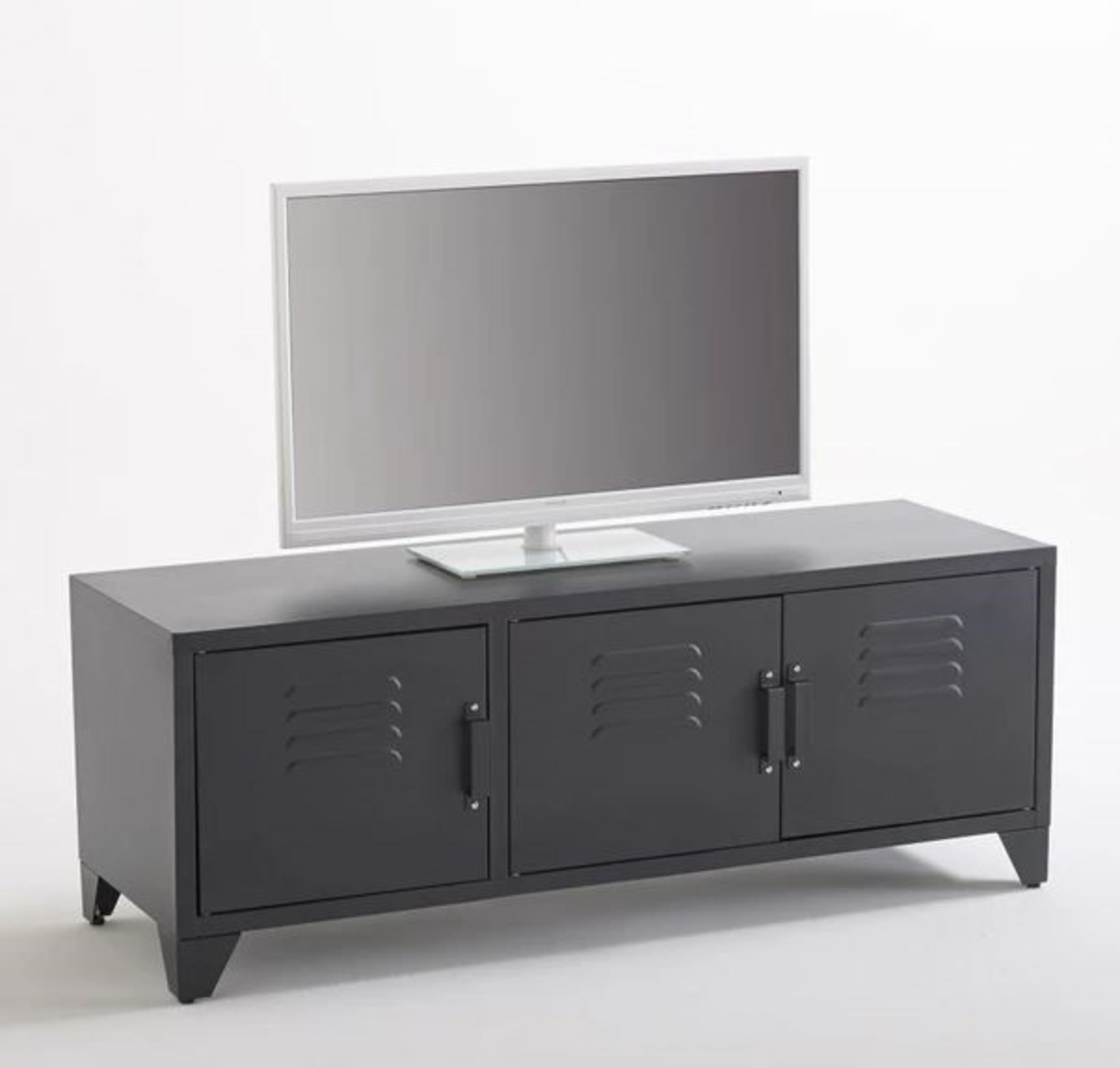 LA REDOUTE HIBA INDUSTRIAL STYLE 3-DOOR TV CABINET