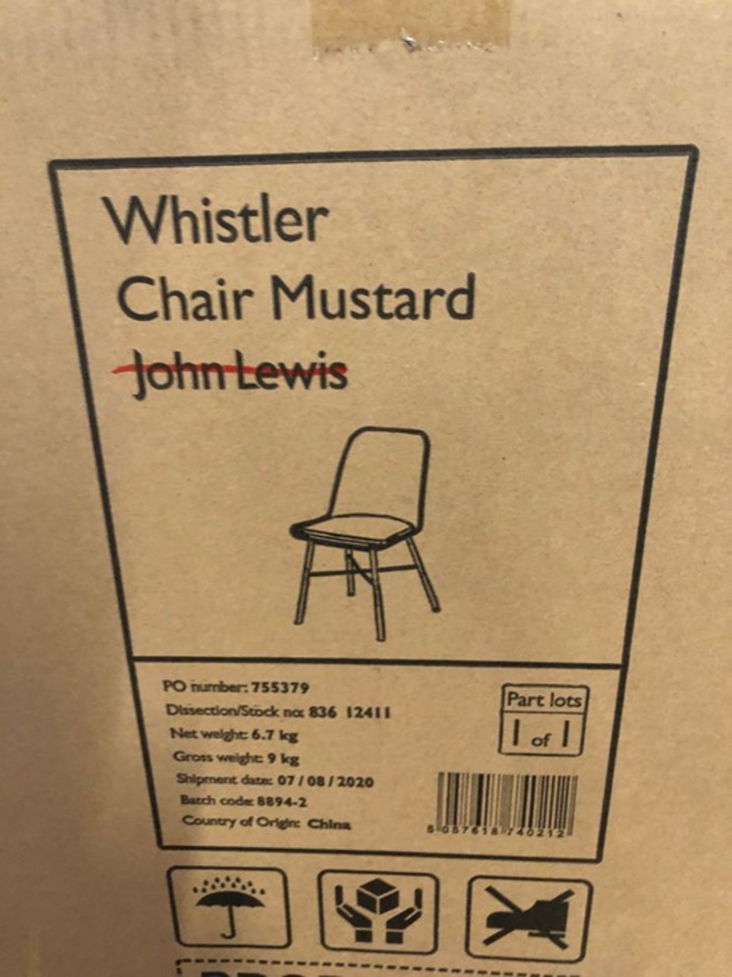 HOUSE BY JOHN LEWIS WHISTLER CHAIR IN MUSTARD