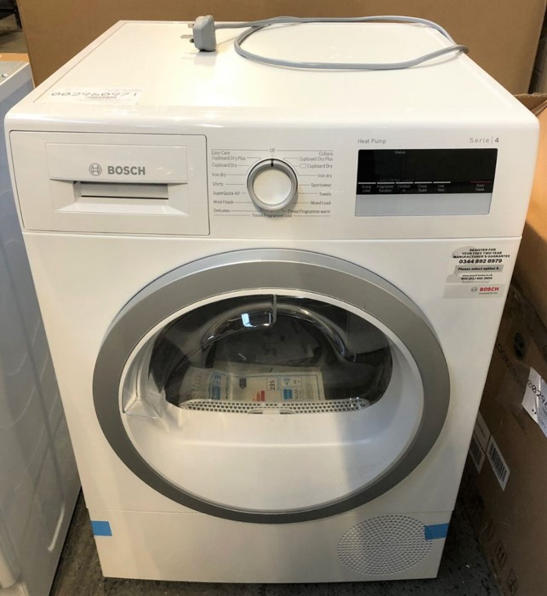 BOSCH WTR85V21GB HEAT PUMP TUMBLE DRYER