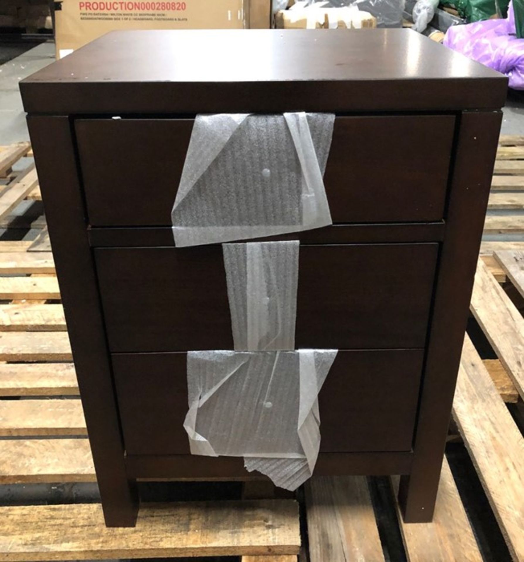 JOHN LEWIS MEDAN 3 DRAWER BEDSIDE TABLE