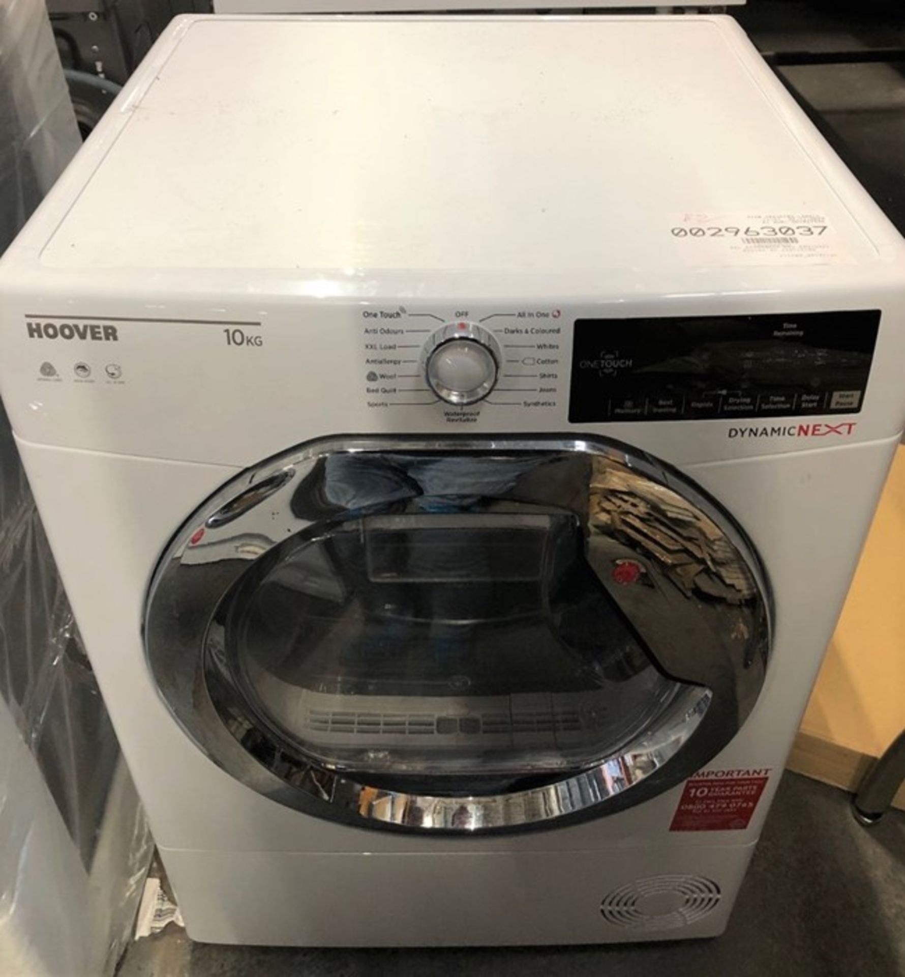 HOOVER DX C10TCE-80 CONDENSER TUMBLE DRYER