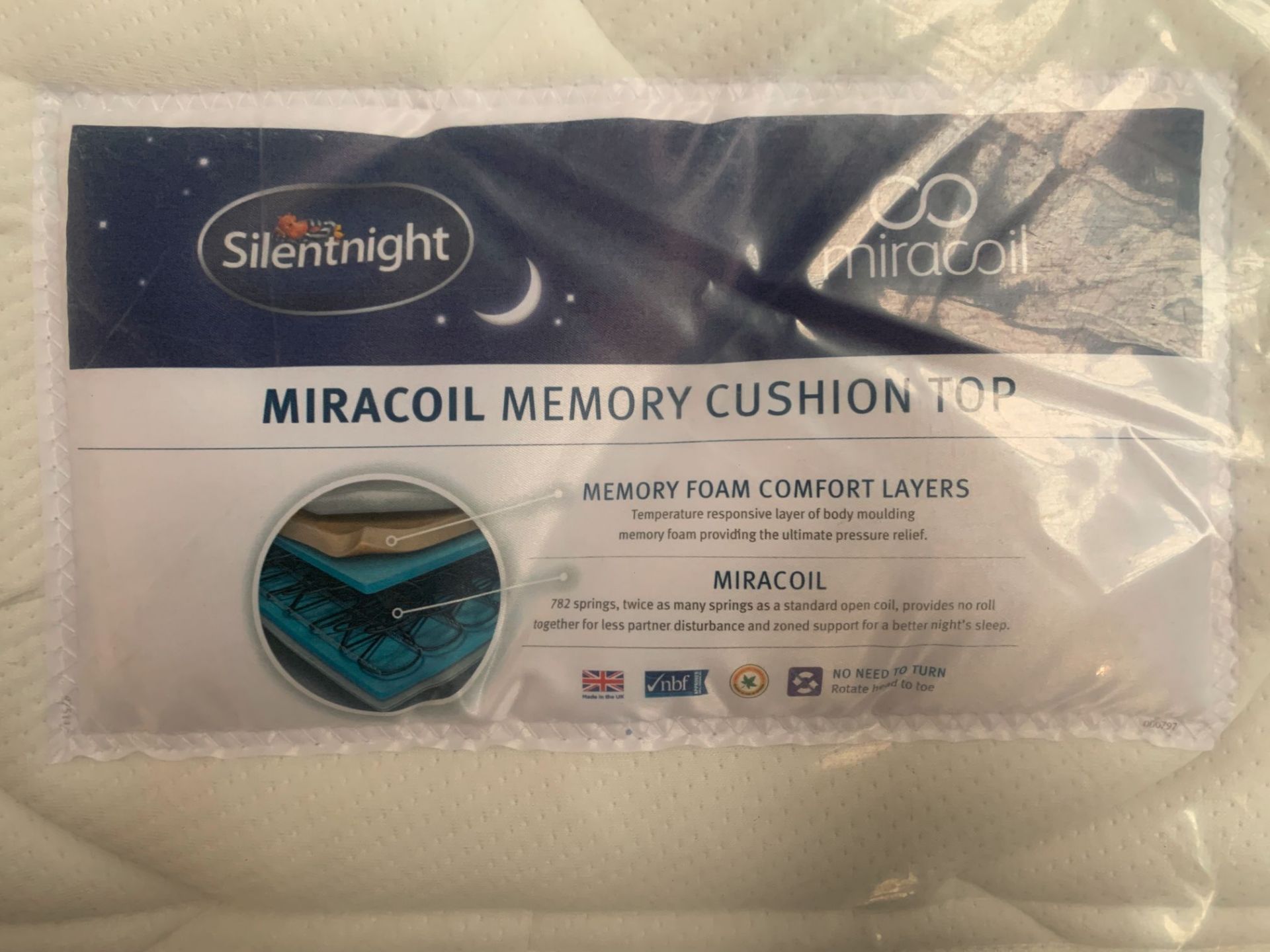 SILENTNIGHT ECO COMFORT MIRACOIL LUXURY MATTRESS / SIZE : DOUBLE - Image 2 of 2