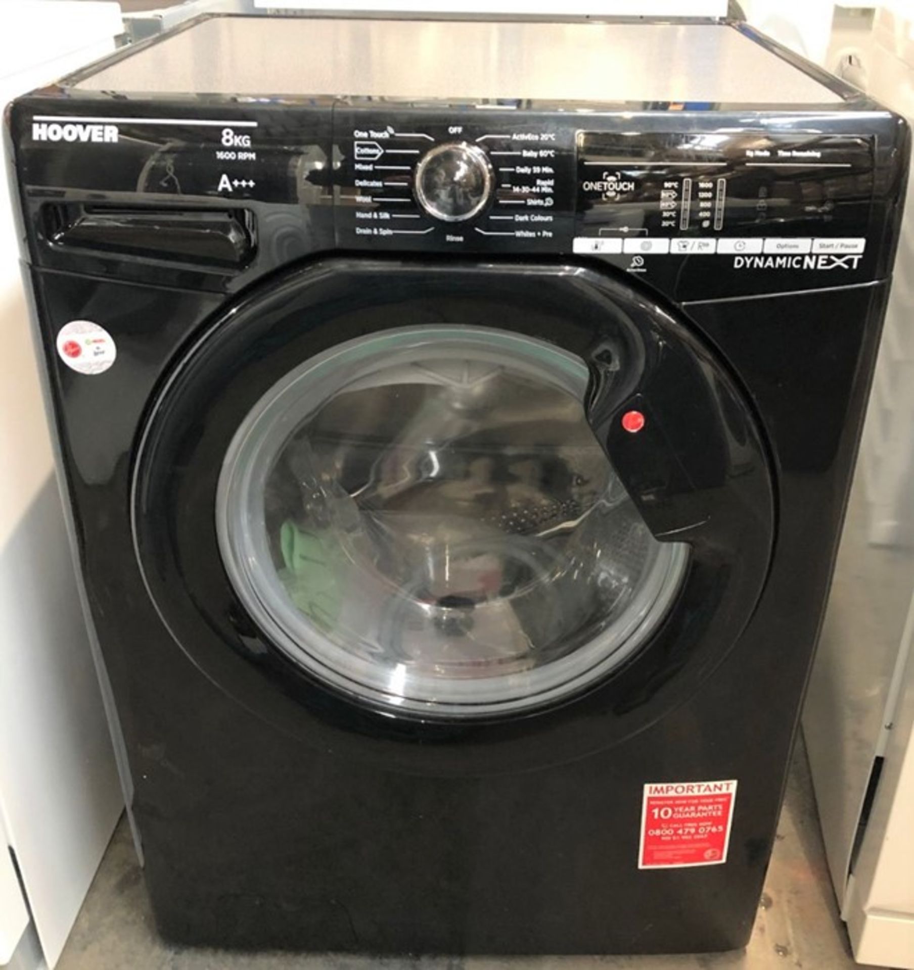 HOOVER DXOA68LB3B FREESTANDING WASHING MACHINE