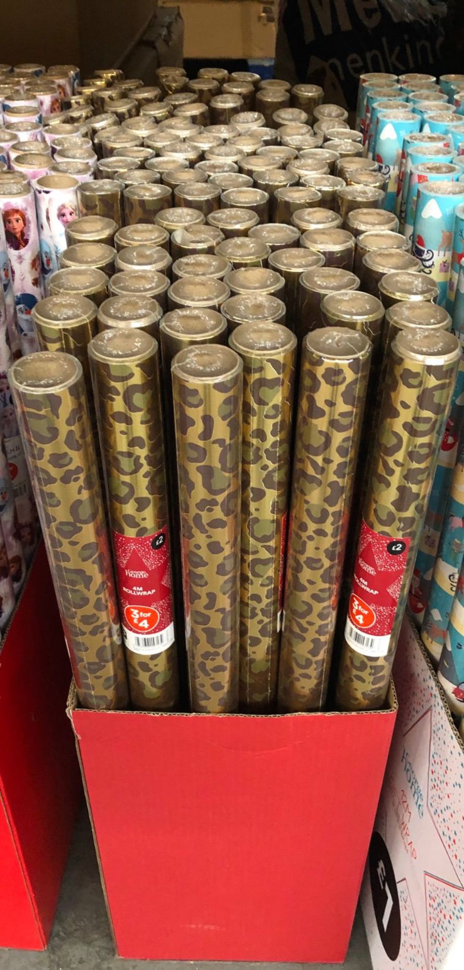 3 BOXES OF LEPOARD PRINT WRAPPING PAPER / AS NEW (IMAGES ARE FOR ILLUSTRATION PURPOSES ONLY - WE