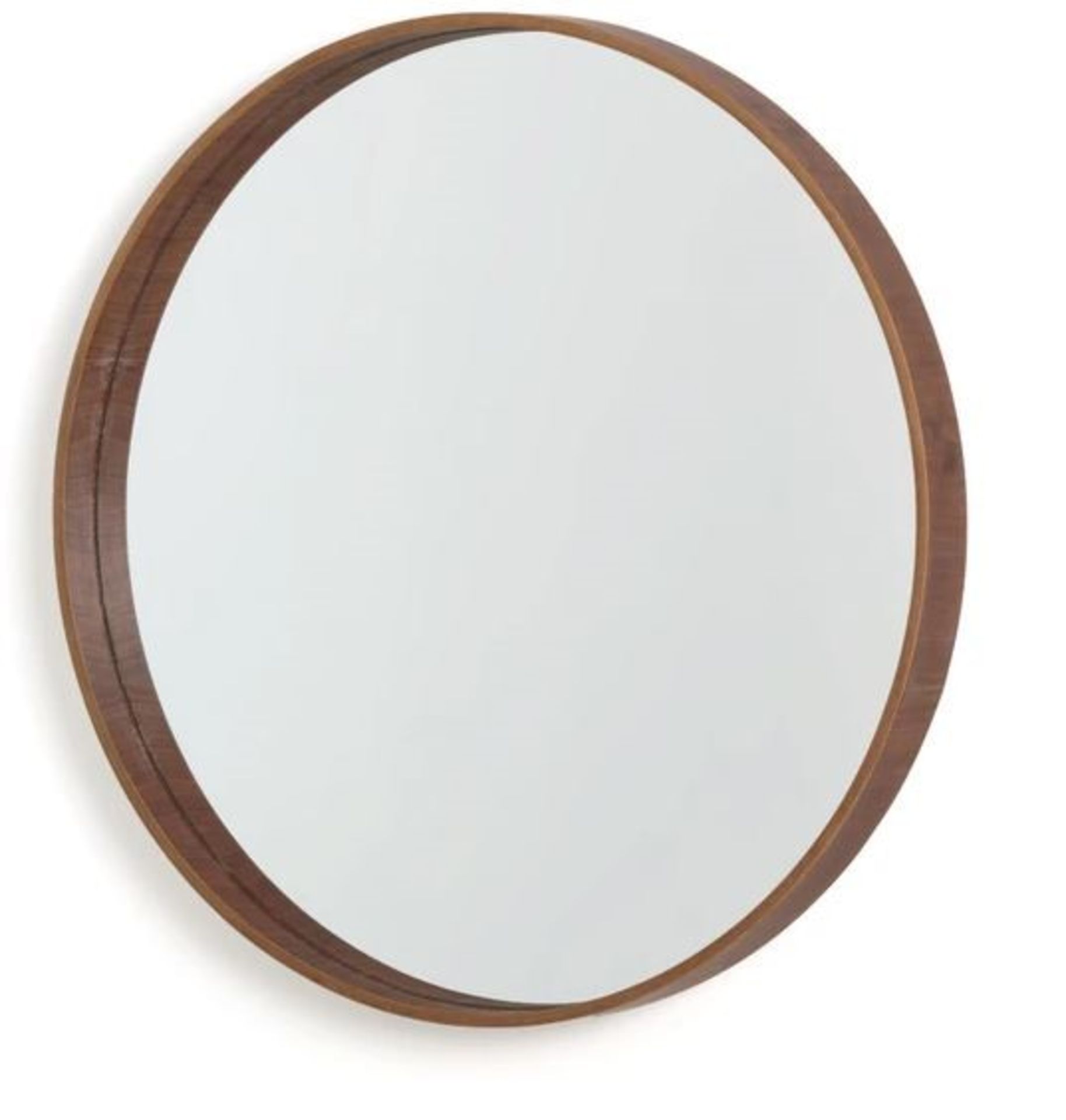 LA REDOUTE ALARIA ROUND WALNUT MIRROR