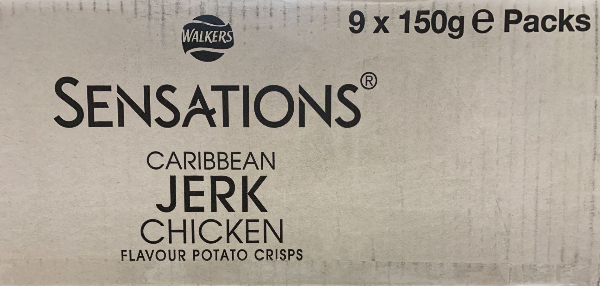 ONE LOT TO CONTAIN SENSATIONS CARIBBEAN JERK CHICKEN CRISPS - 9 x 150G PACKS