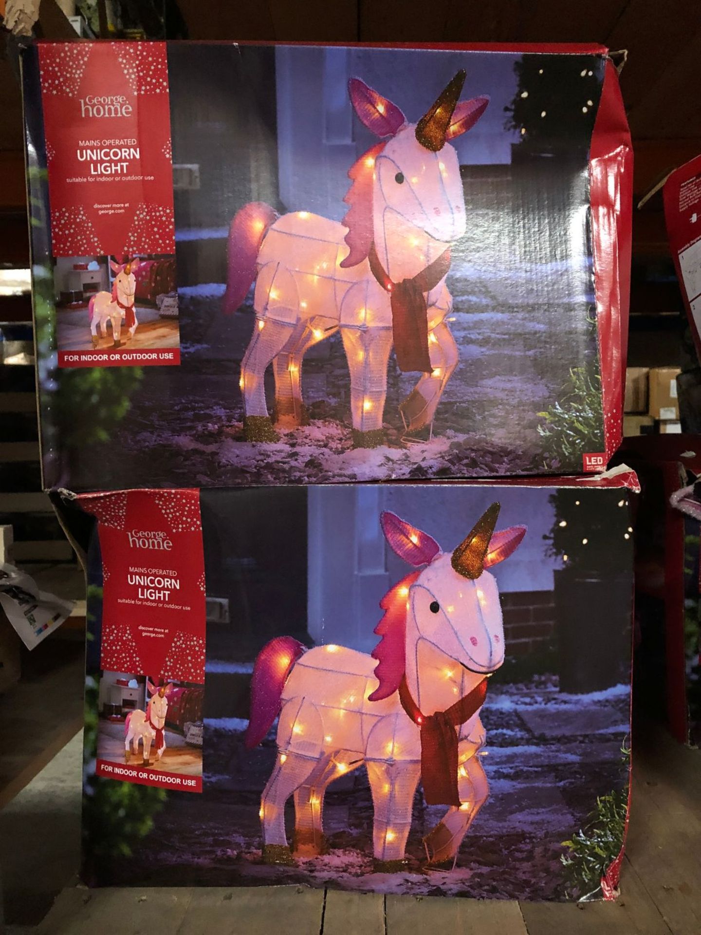 4 X UNICORN GARDEN LIGHTS / COMBINED RRP £100.00 / CUSTOMER RETURNS