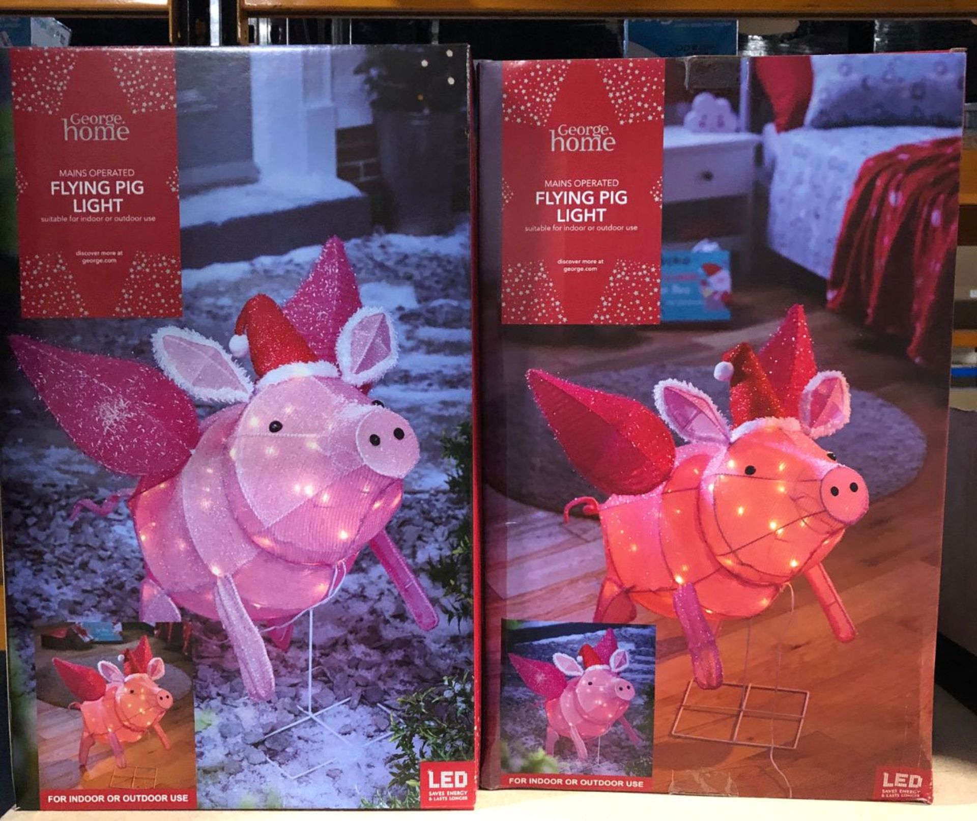 2 X FLYING PIG LIGHTS / COMBINED RRP £50.00 / LIKE NEW