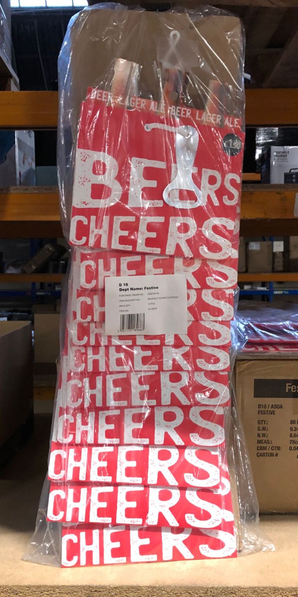 80 X BEER BAGS / COMBINED RRP £120.00 / AS NEW