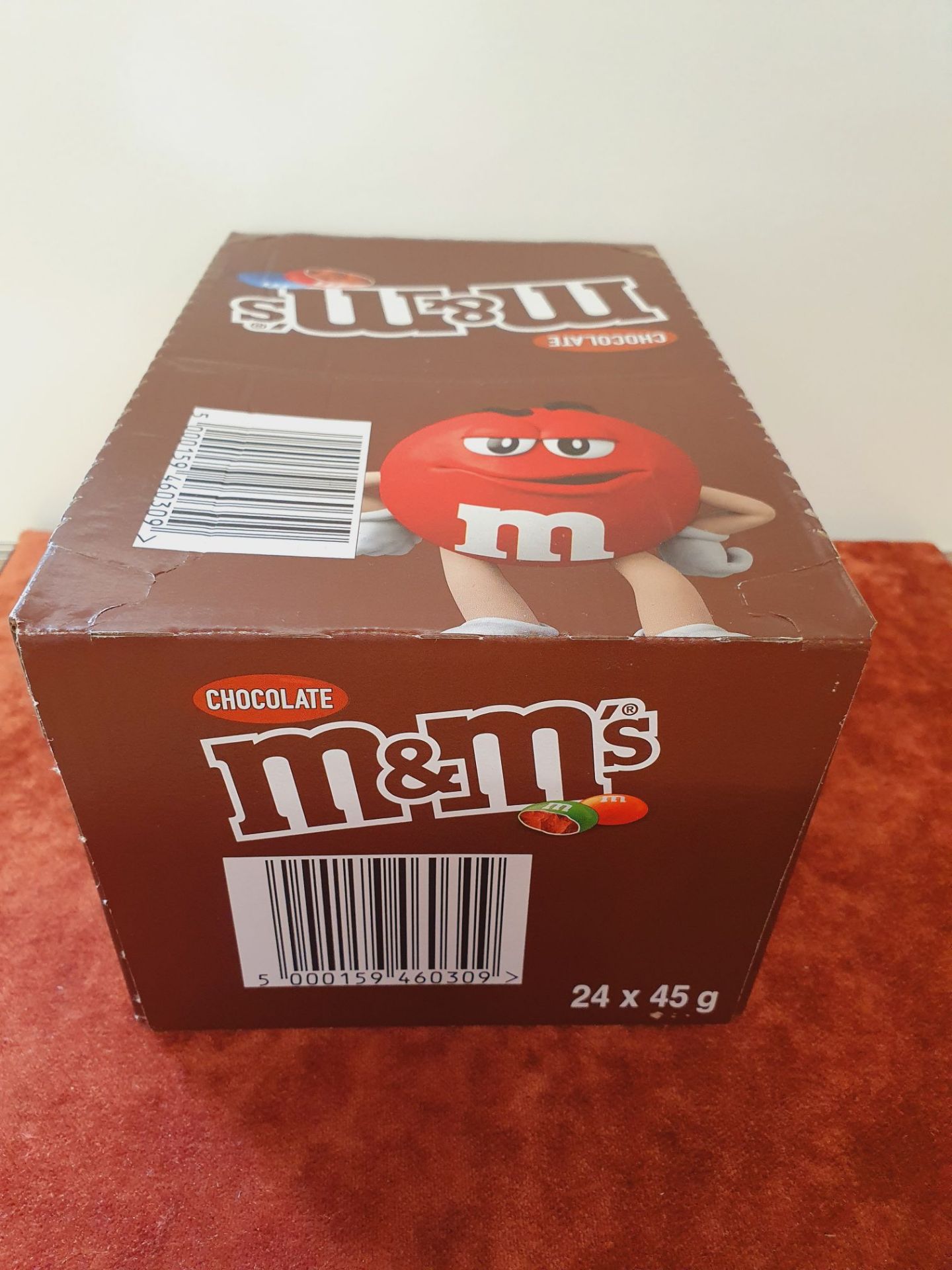 ONE LOT TO CONTAIN ONE BOX OF CHOCOLATE M&M'S. 24 PACKS IN BOX, 45G PER PACK. BEST BEFORE 29/11/20