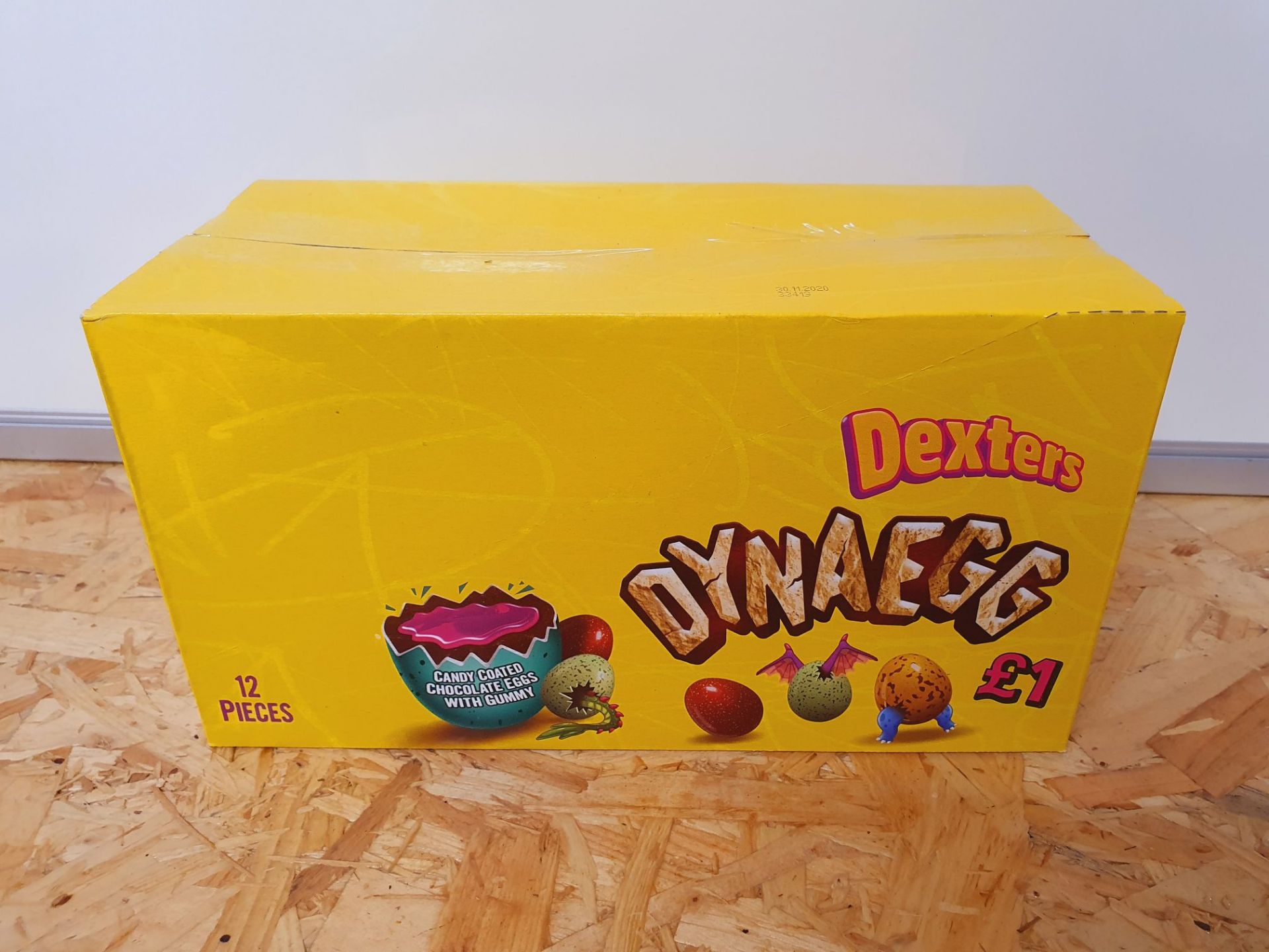 ONE LOT TO CONTAIN ONE BOX OF DEXTERS DYNAEGG CHOCOLATE EGGS. 12 PACKS IN BOX. BEST BEFORE 30/11/20