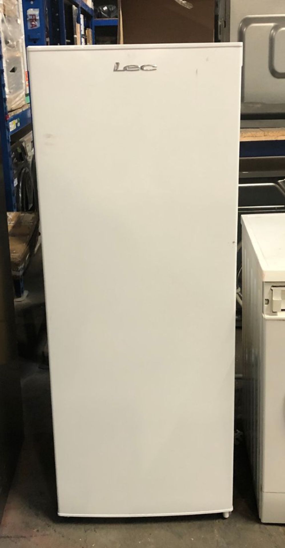 LEC FREESTANDING FRIDGE - TL5514W / UNTESTED, USED. SCUFF ON THE FRONT DOOR, NO OTHER VISIBLE