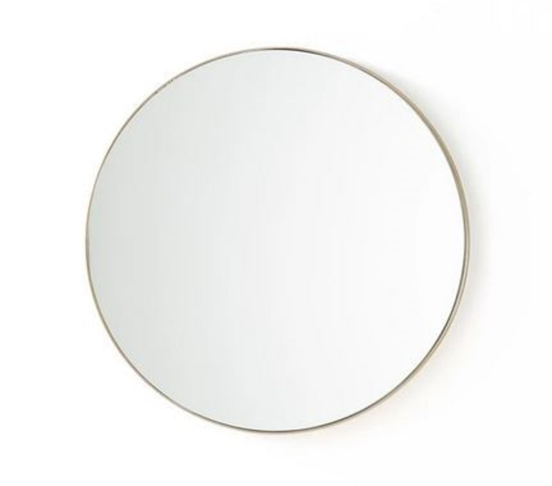 LA REDOUTE LODUS ROUND MIRROR WITH BRASS FRAME - 60CM