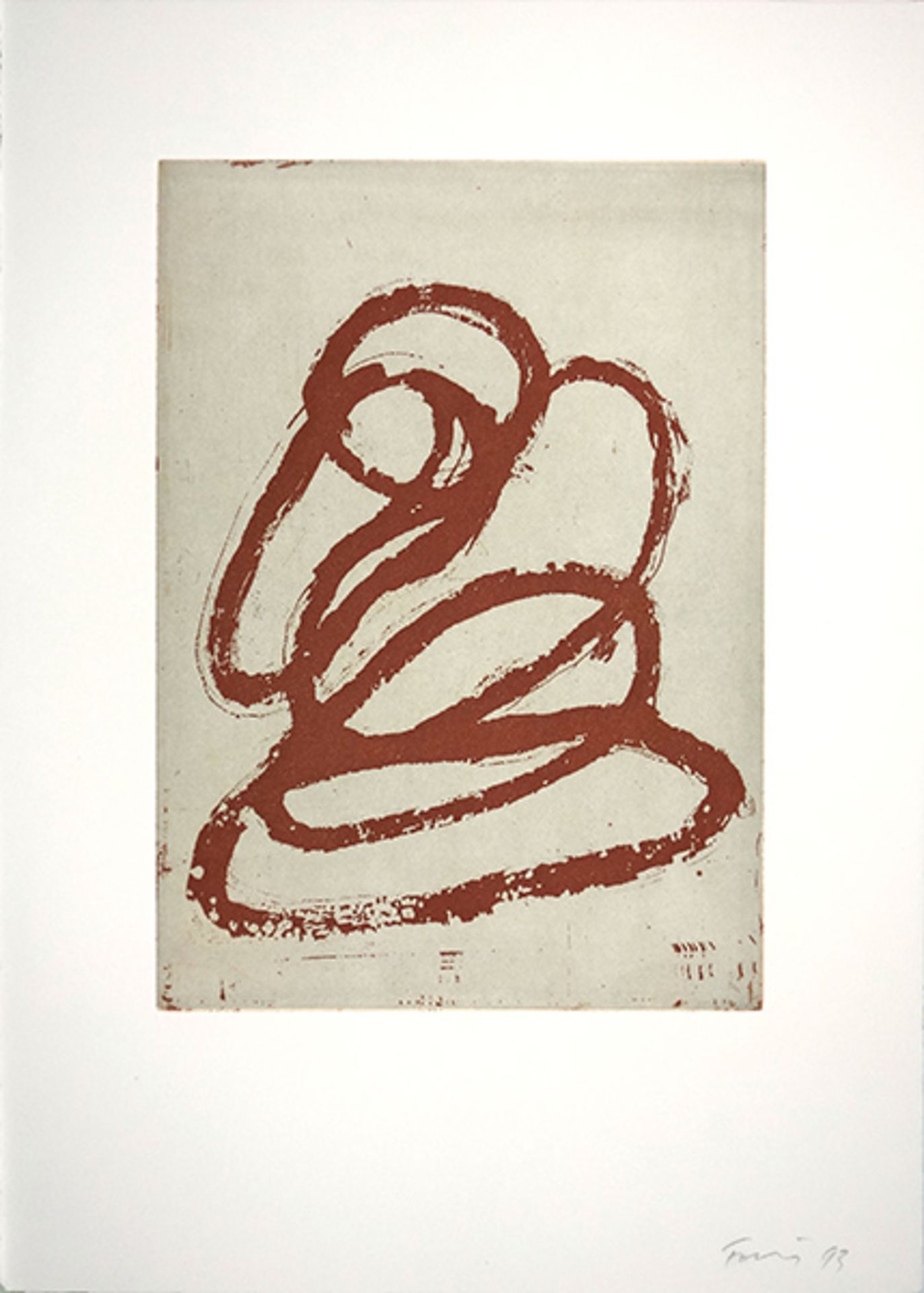 Ohne Titel (1993)Colour etching on paper. Signed. Sheet size: 52,9 x 38,1 cm. Griffelkunst 267 C1.