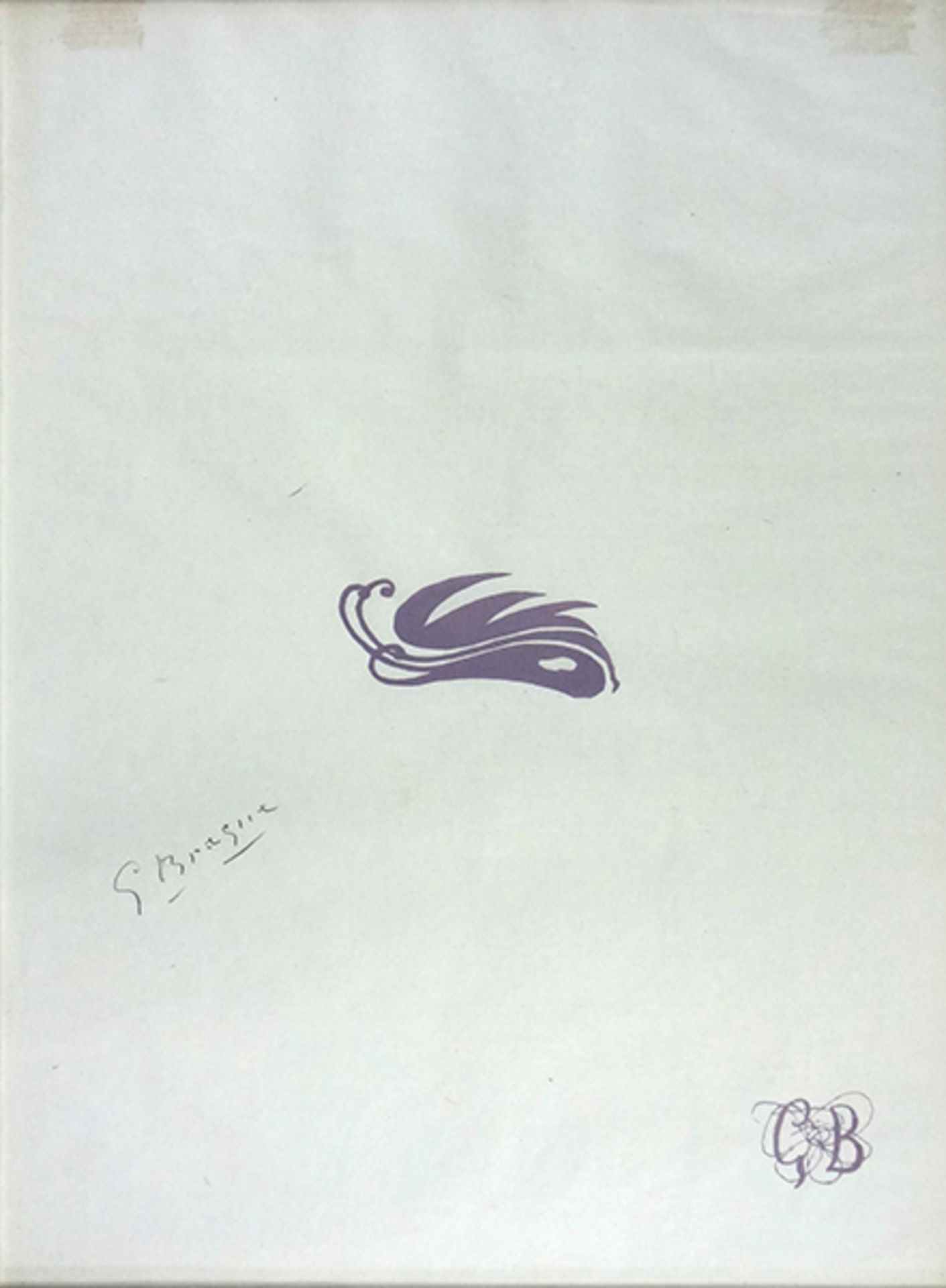 Ohne Titel (1955)Lithograph in violettgrey on China paper. Vallier 102. Signed. Special edition from