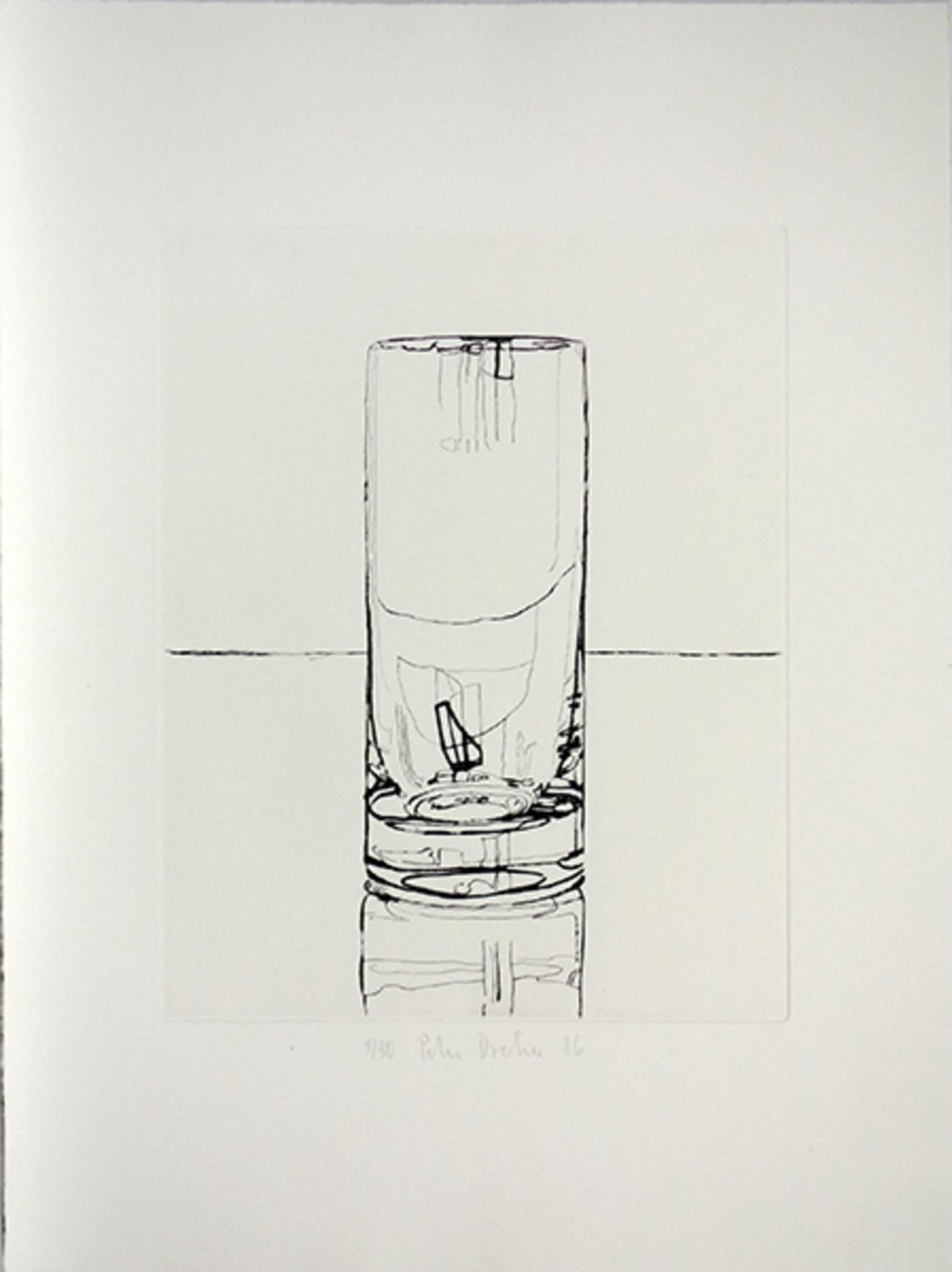 Ohne Titel (1986)Etching on hand made paper. Signed, dated. Numbered "1/30". Sheet size: 40,0 x 29,7