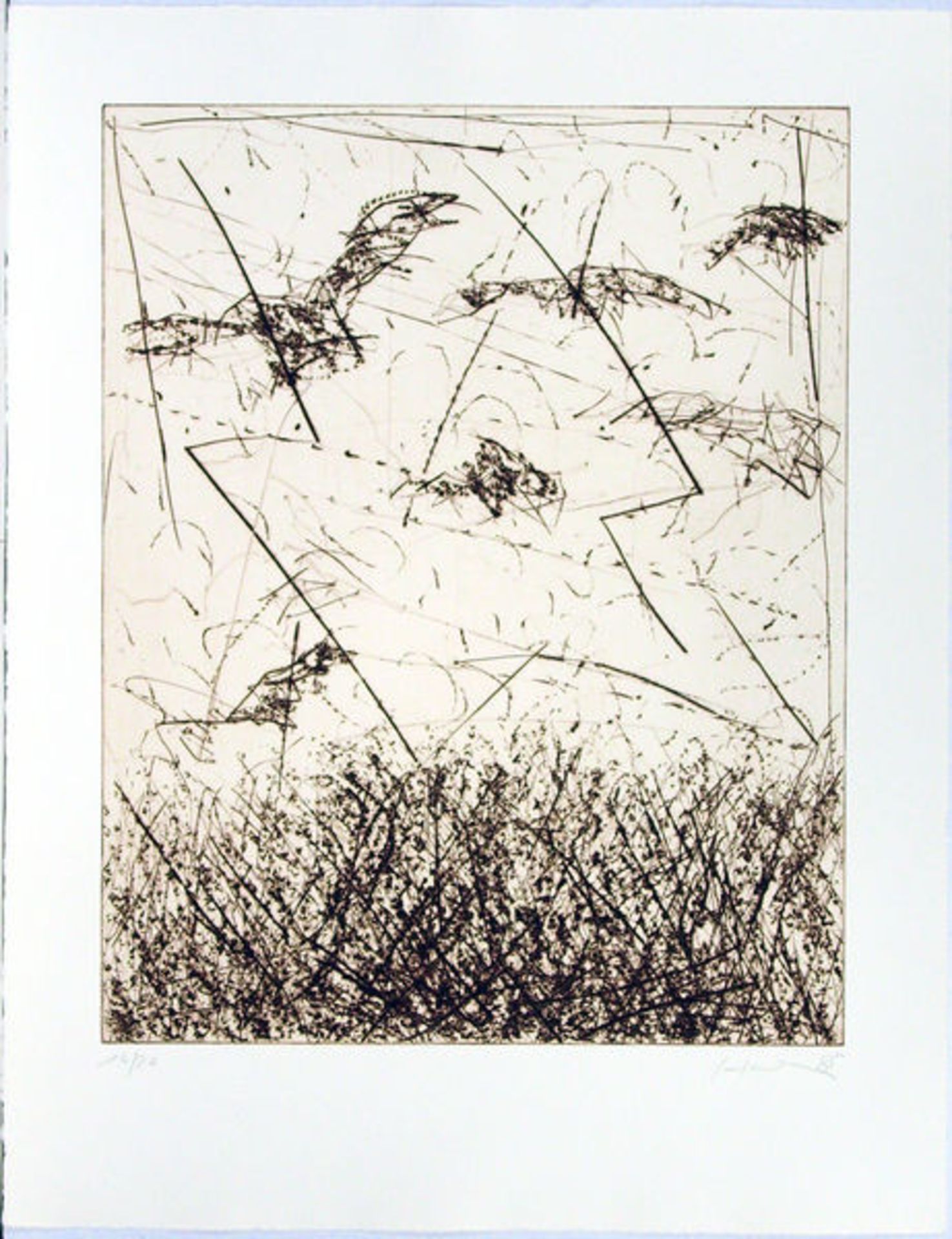Krähenschlag (1985)Catalogue raisonné Schilling 37 - 42. Portfolio with 6 etchings on handmade