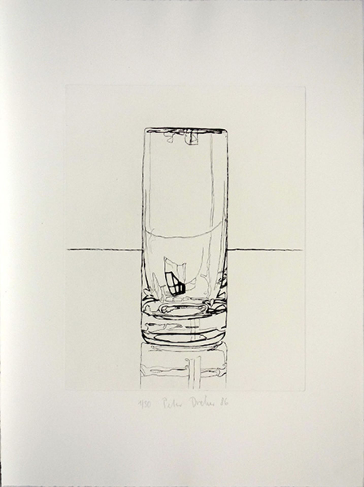 Ohne Titel (1986)Etching on hand made paper. Signed, dated. Numbered "1/30". Sheet size: 40,0 x 29,7