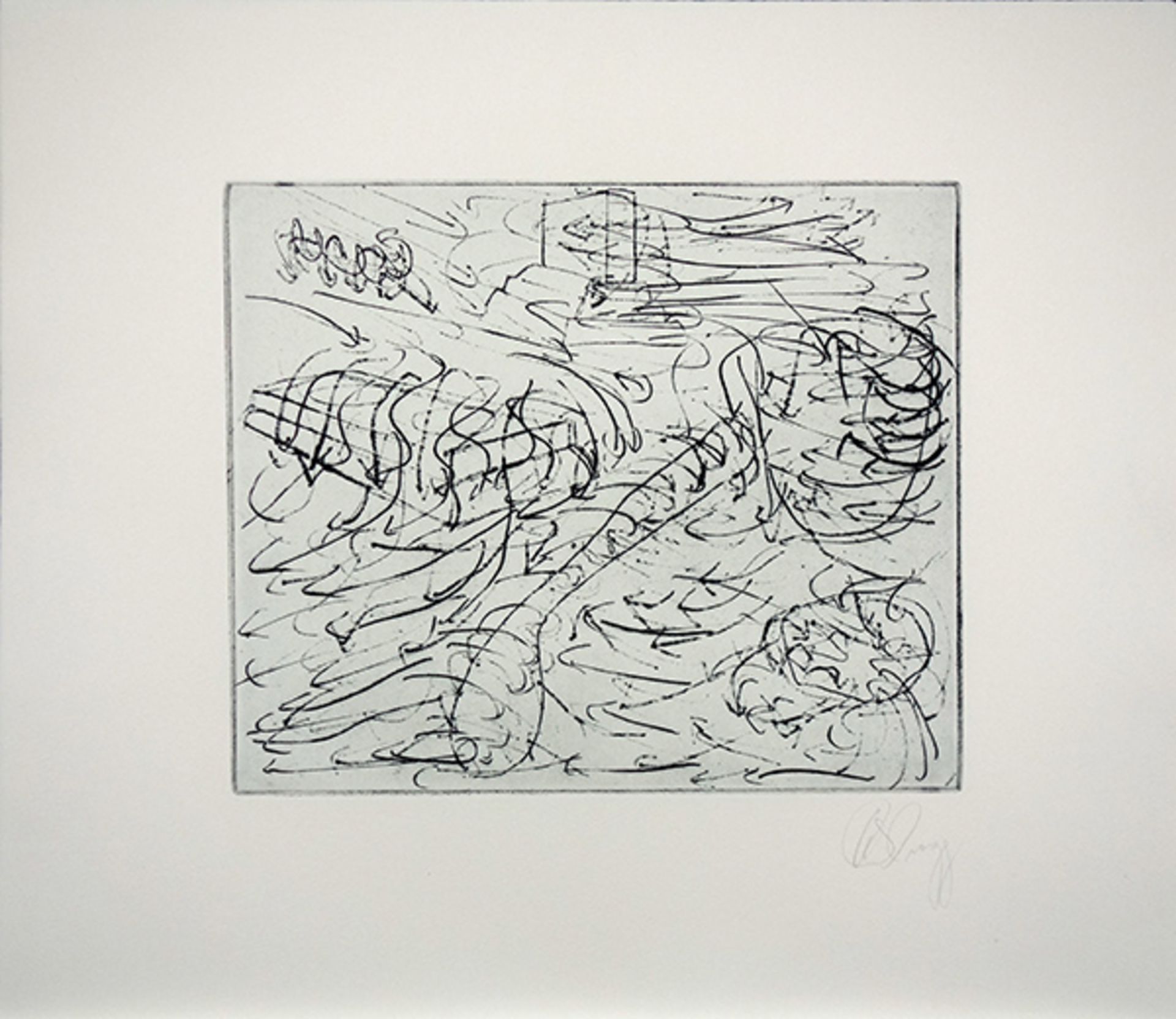 Dinge/Herbst/Current/Das Neblige/Wüste/Vessel (1994)6 works: etchings on hand made paper. Each - Bild 5 aus 6