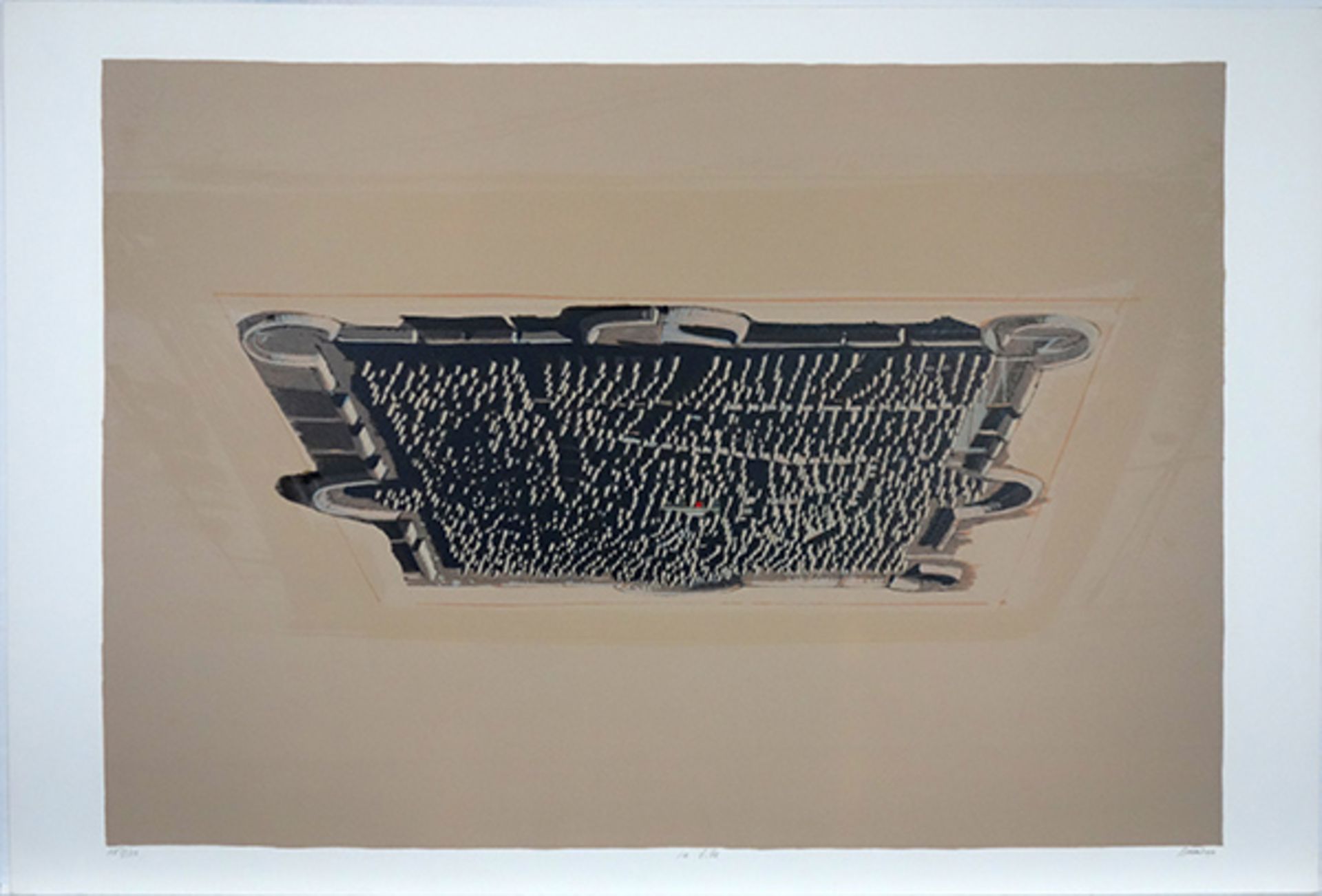 Damian, Horia Farblithographie auf Vélin d`Arches, 52,1 x 74,9 cm La Ville (1984) Signiert,