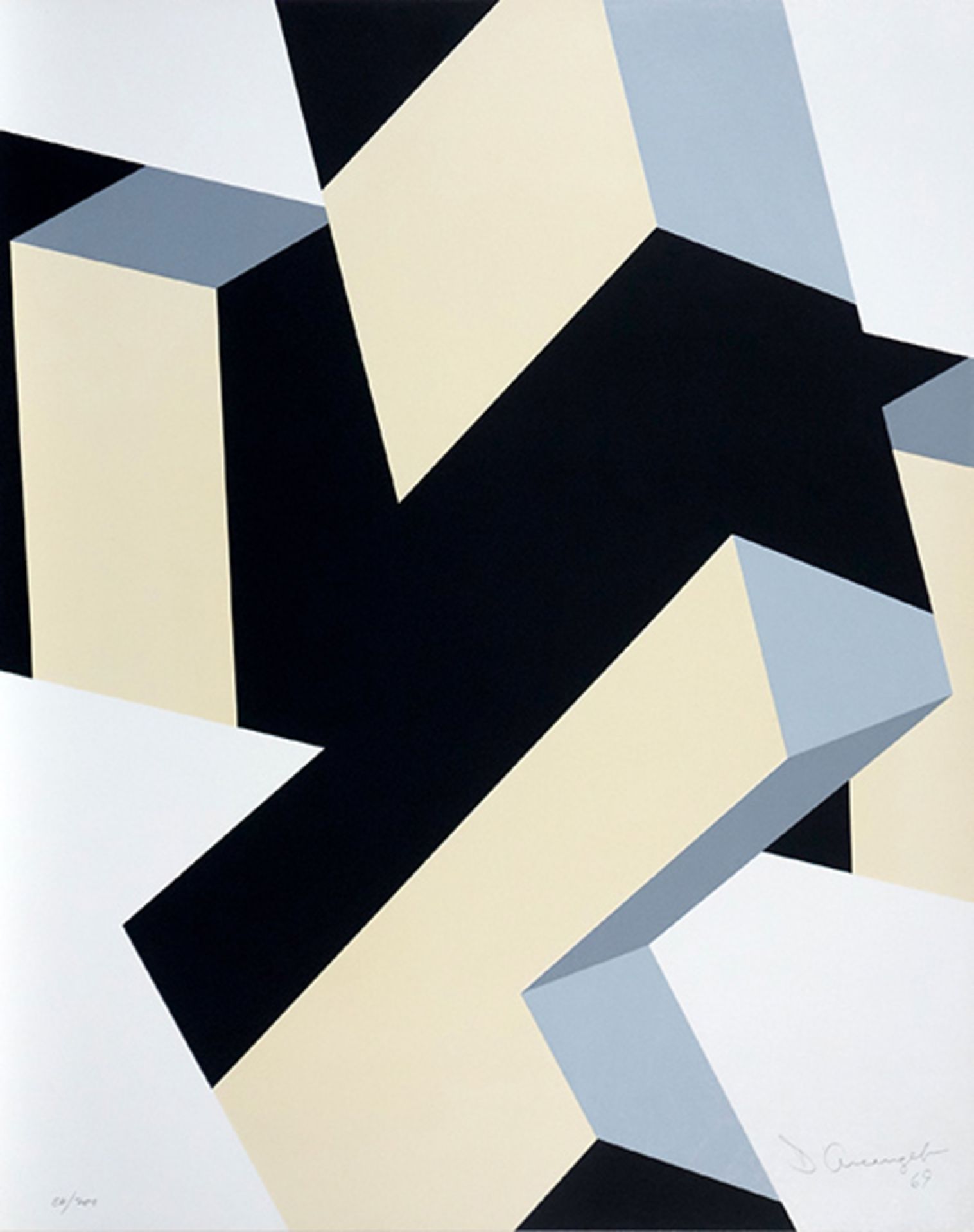 d`Arcangelo, Allan Farbsiebdruck auf starkem Karton, 59,7 x 47,7 cm Ohne Titel (1969) Signiert,