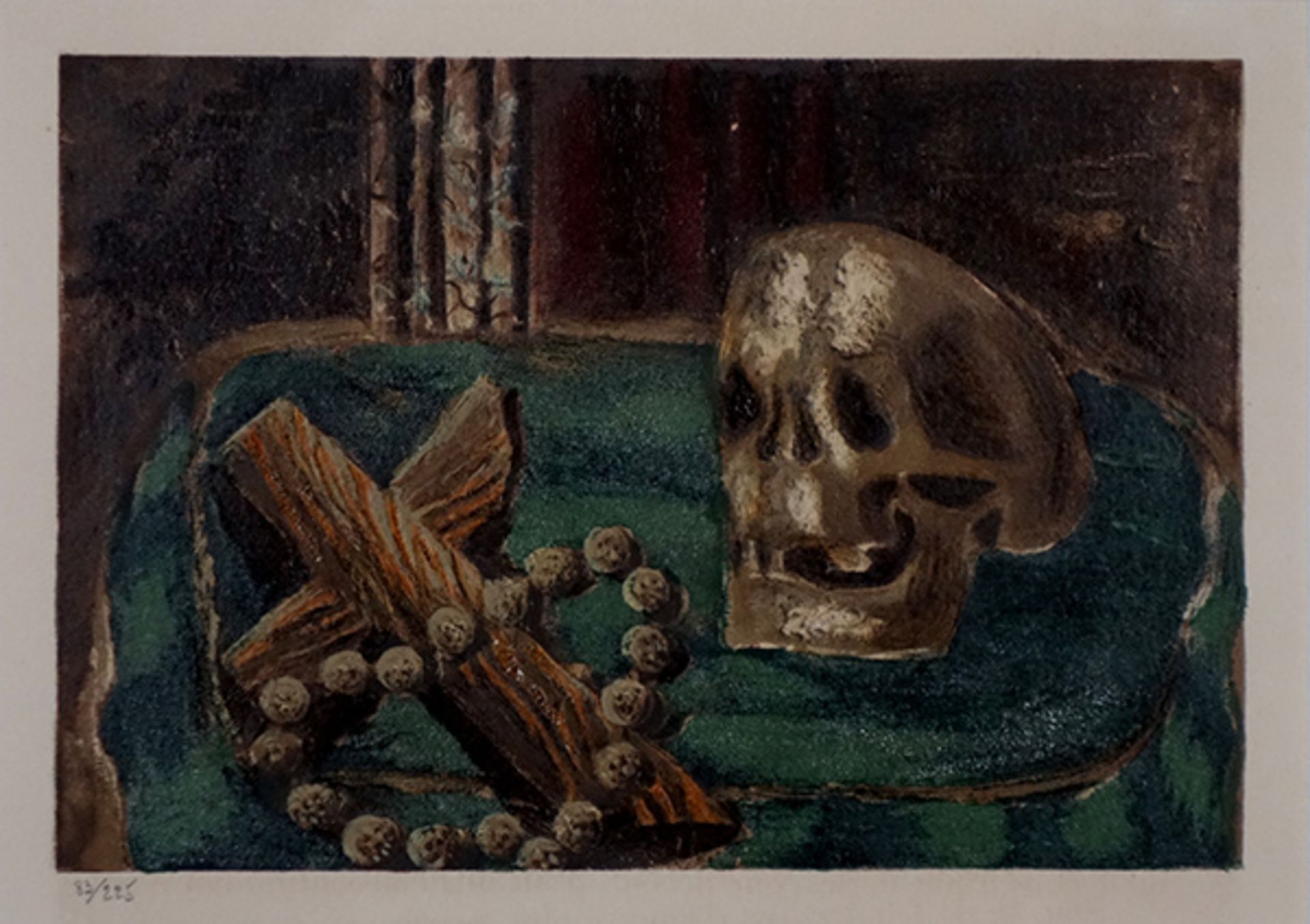 Braque, Georges Farblithographie auf Papier, 14,3 x 20,9 cm Vanitas (1945) Maeght, no. 1010.