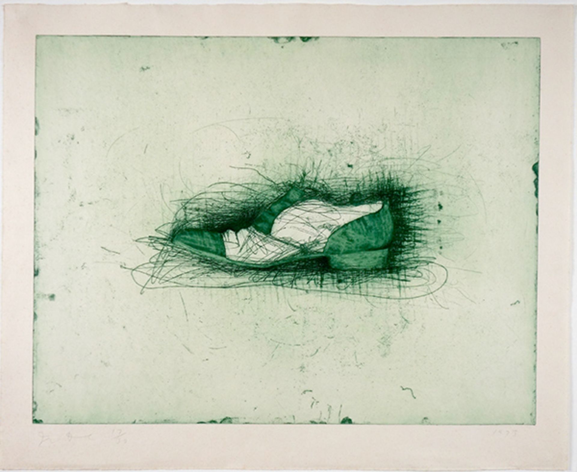 Dine, Jim Farbradierung auf Japanbütten, 50,5 x 65,5 cm Shoe (1973) Harper 104. Signiert, datiert,
