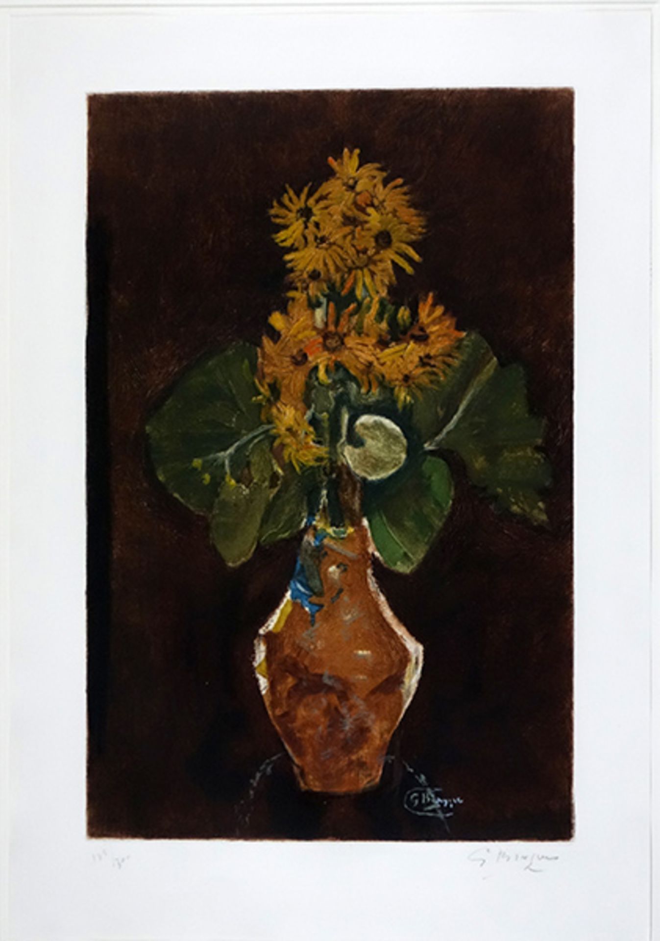 Braque, Georges Farbradierung auf Bütten, 62 x 40,4 cm Les marguerites (1950) Maeght, no. 1002.