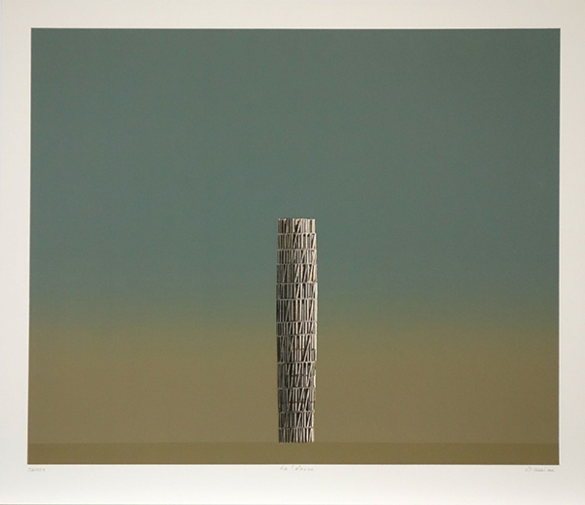 Damian, Horia Farblithographie auf Vélin d´Arches, 40,9 x 49,9 cm La colonne (1985) Signiert,
