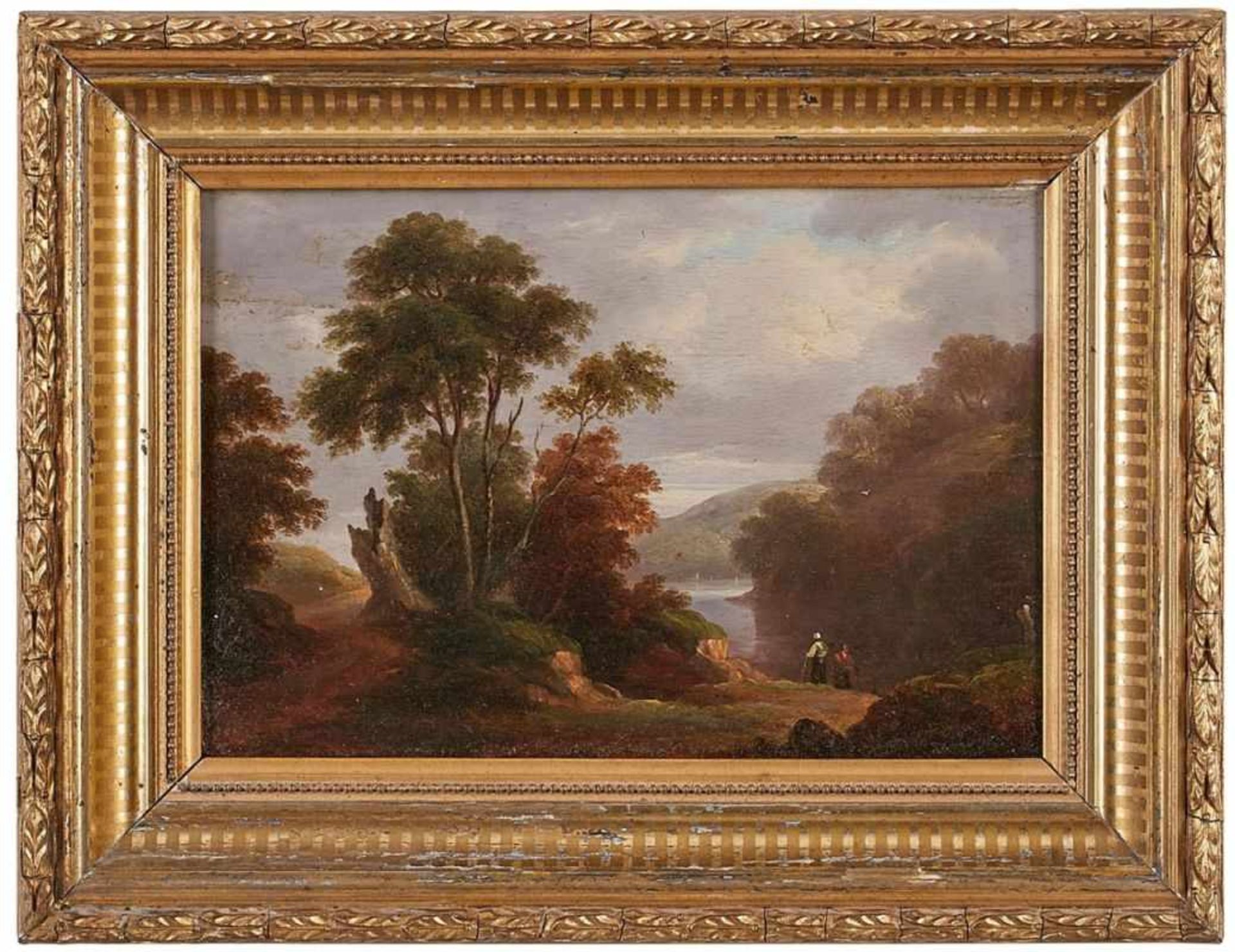 Paar Gemälde Landschaftsmaler um 1800< - Bild 3 aus 3