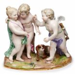 "Amor greift ein", Meissen um 1900.