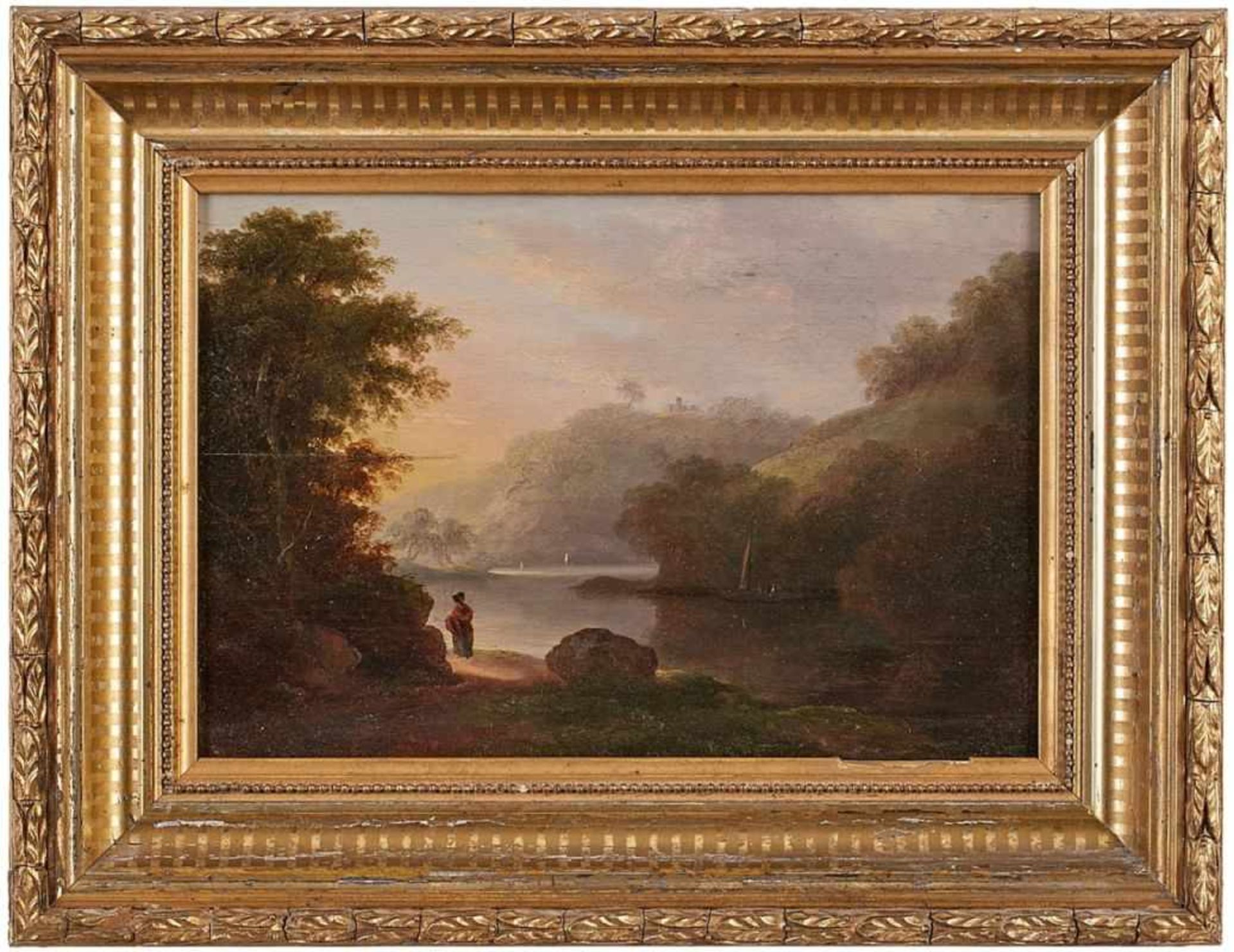 Paar Gemälde Landschaftsmaler um 1800< - Bild 2 aus 3