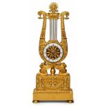 Kl. Lyra-Empire-Uhr, Frankreich um 1800.