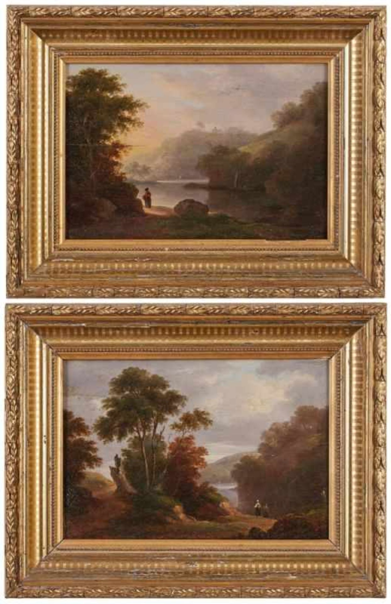 Paar Gemälde Landschaftsmaler um 1800<