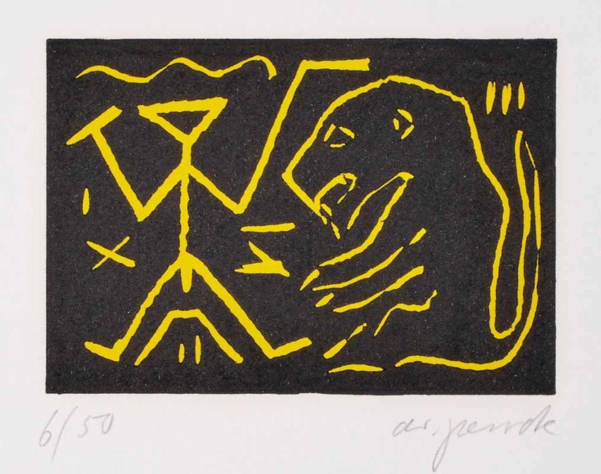 Farblithografie a.r. penck