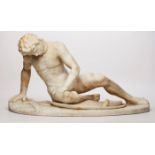 Gr. Marmor-Skulptur "Der sterbende Gallier"