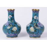 Paar Cloisonné-Vasen,