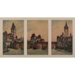 3 tlgs Aquarell Ludwig von Roessler