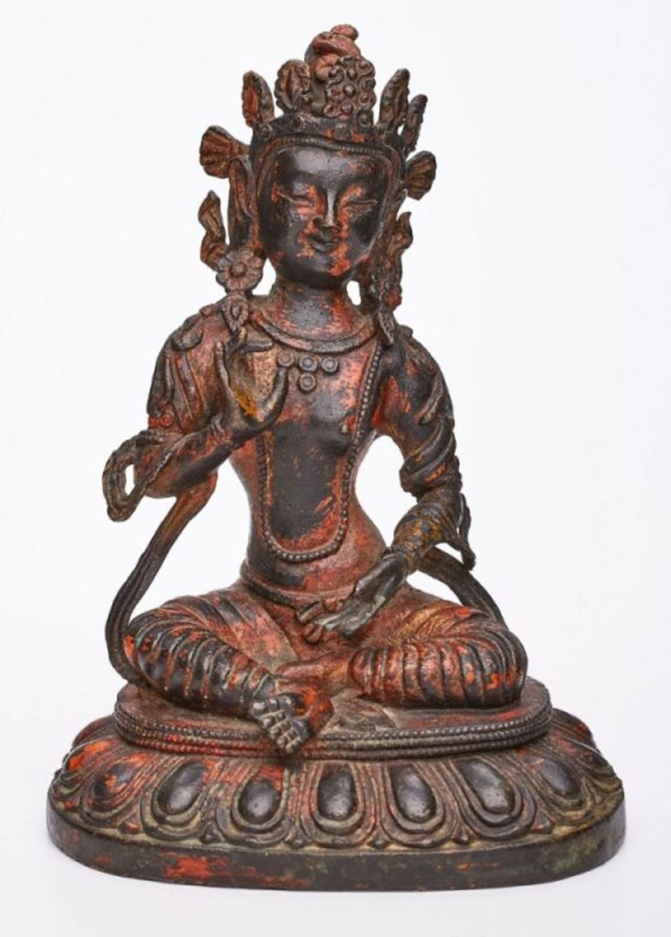 Buddha auf Lotosthron, wohl Tibet 19. Jh.