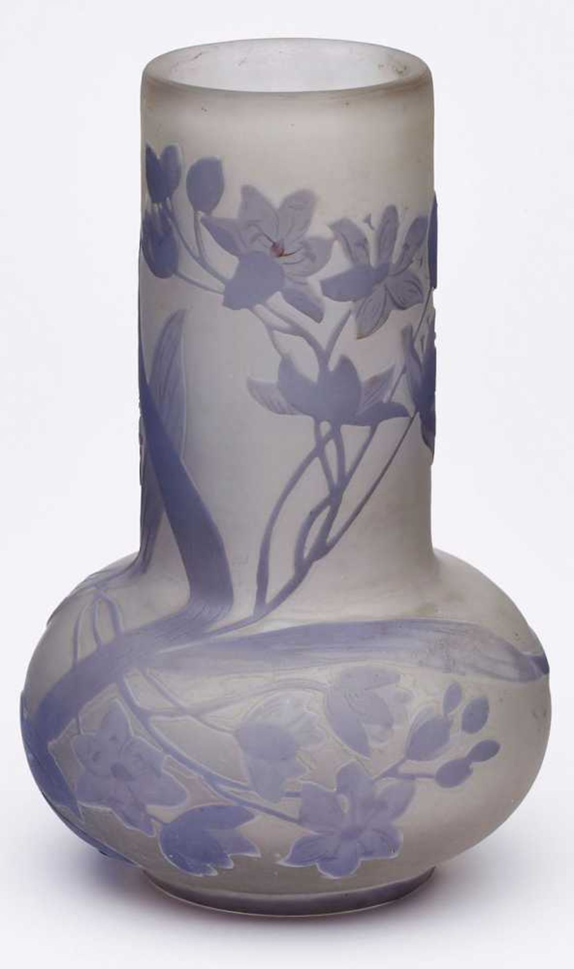 Kl. Vase mit Blütendekor, Gallé um 1910.