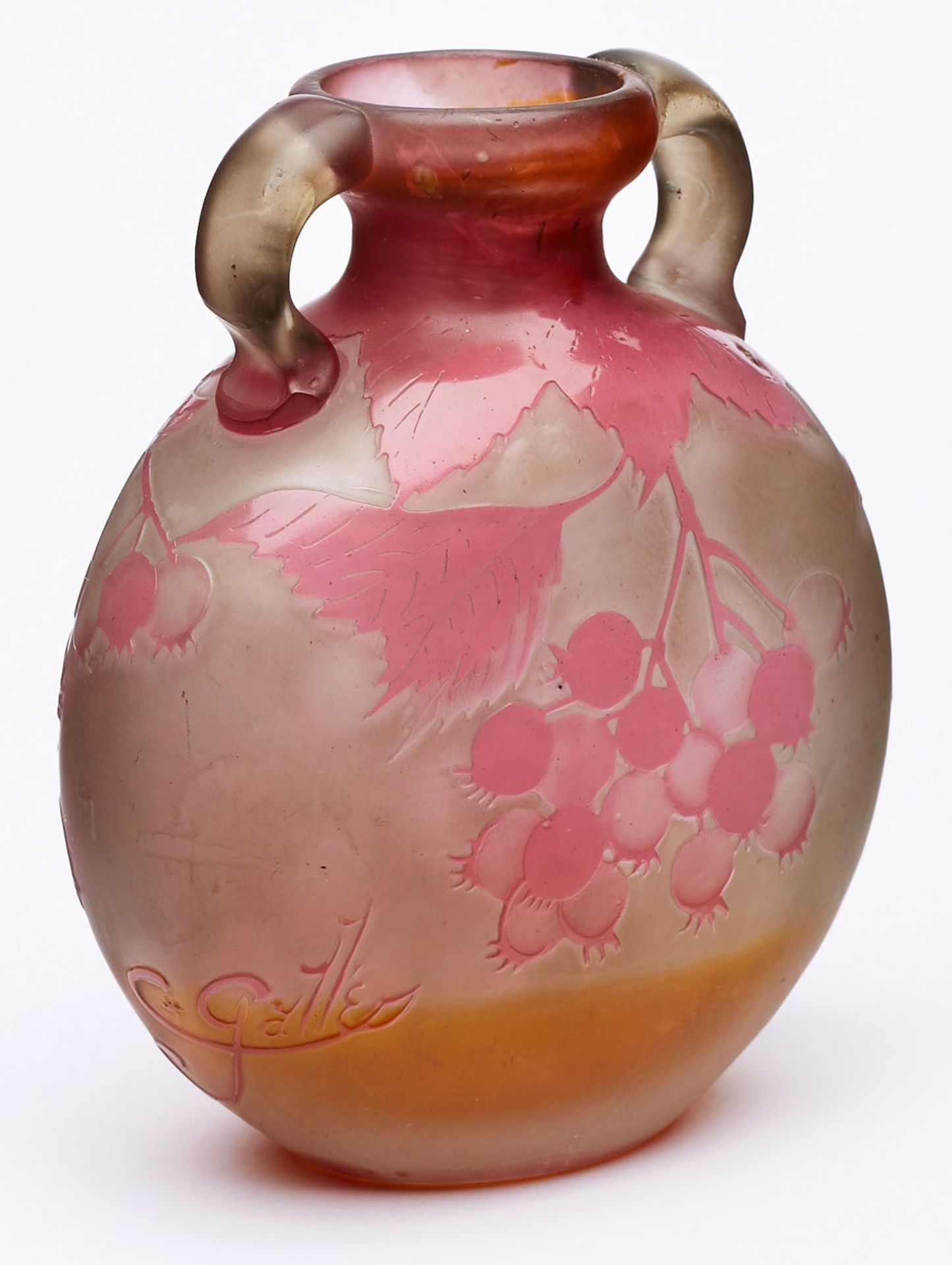 Vase mit Beerendekor, Gallé um 1904. - Bild 2 aus 2